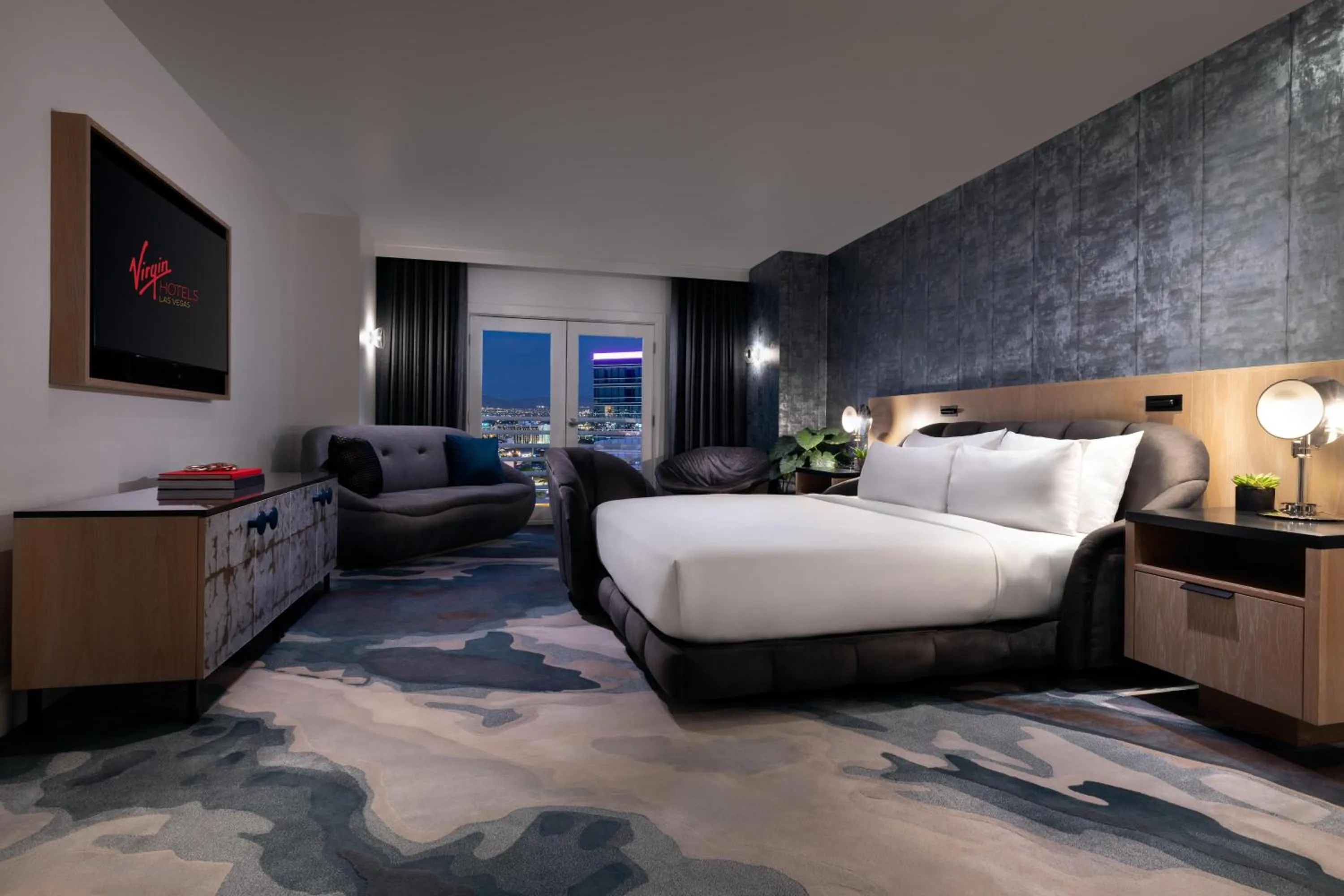Bed in Virgin Hotels Las Vegas, Curio Collection by Hilton