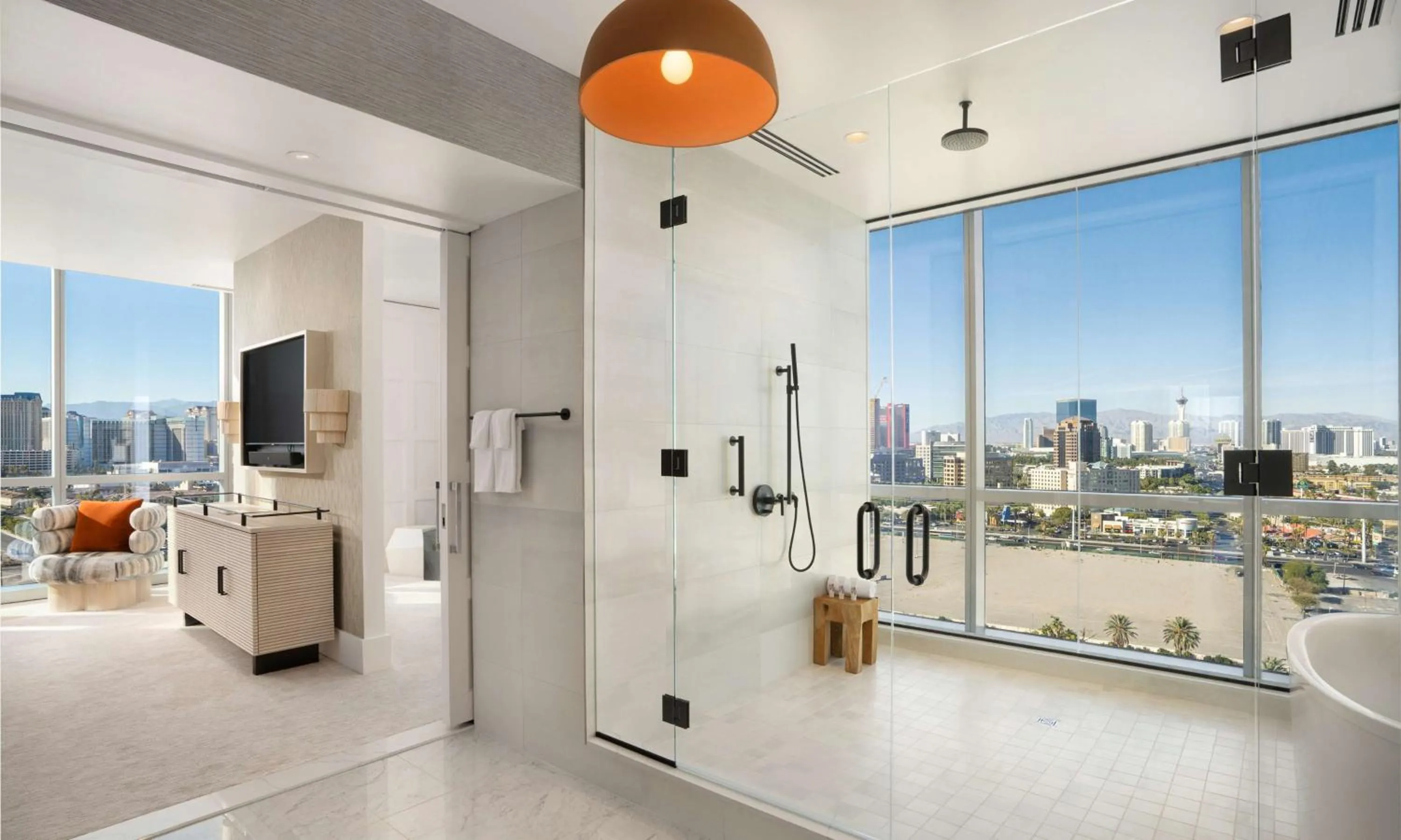 Bathroom in Virgin Hotels Las Vegas, Curio Collection by Hilton