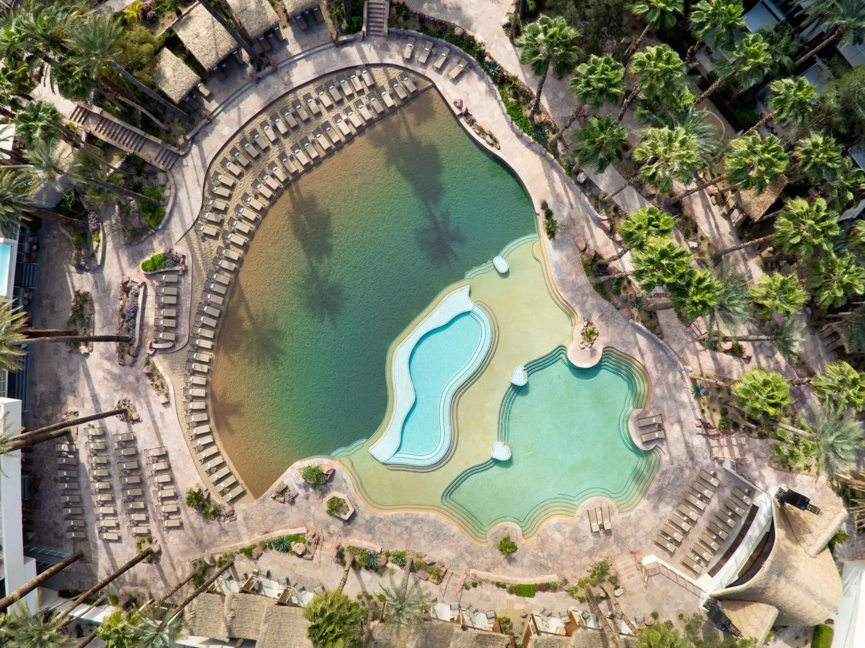 Pool view in Virgin Hotels Las Vegas, Curio Collection by Hilton