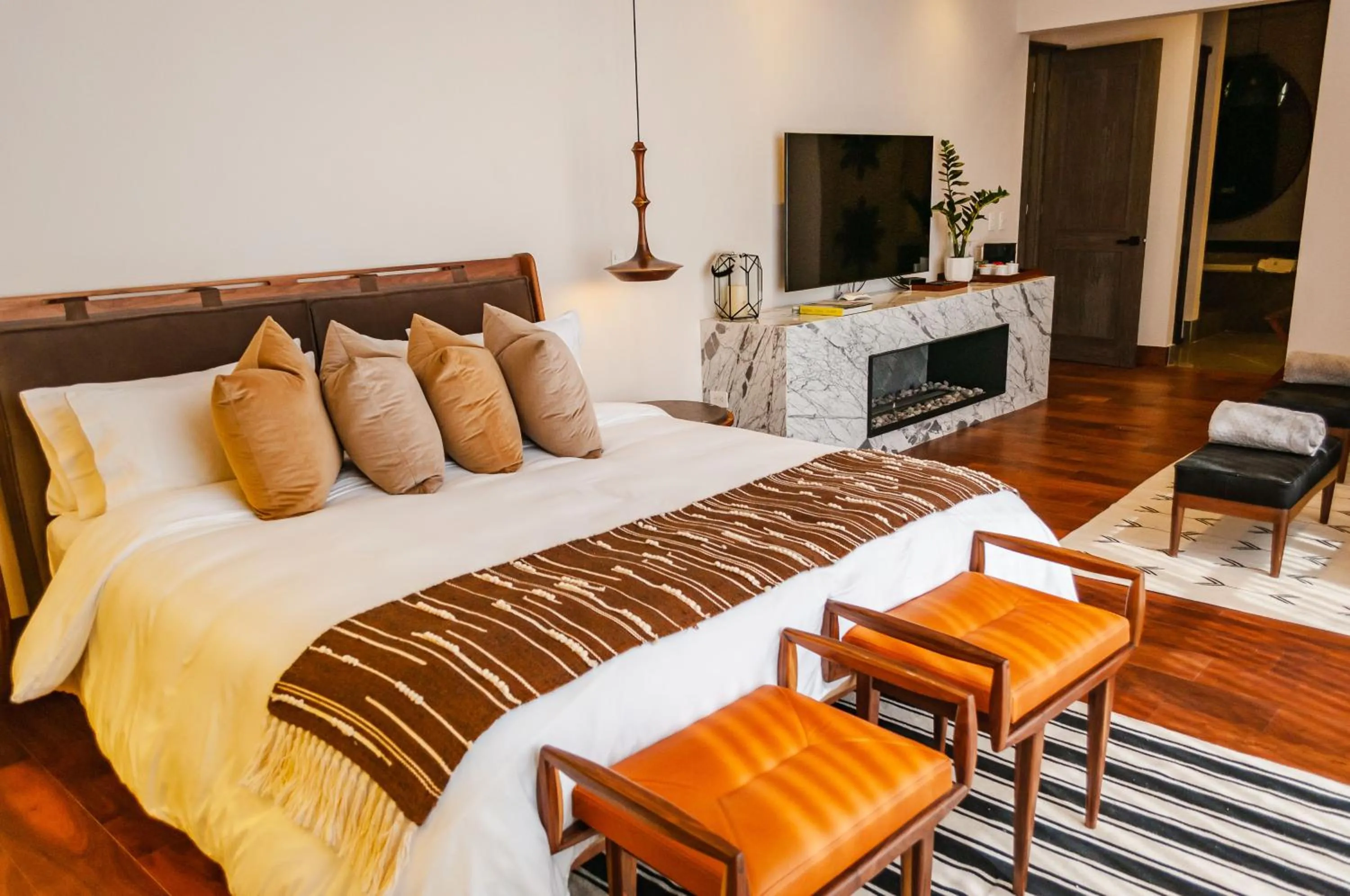 Bed in Casa Raíces Hotel Luxury & Viñedo