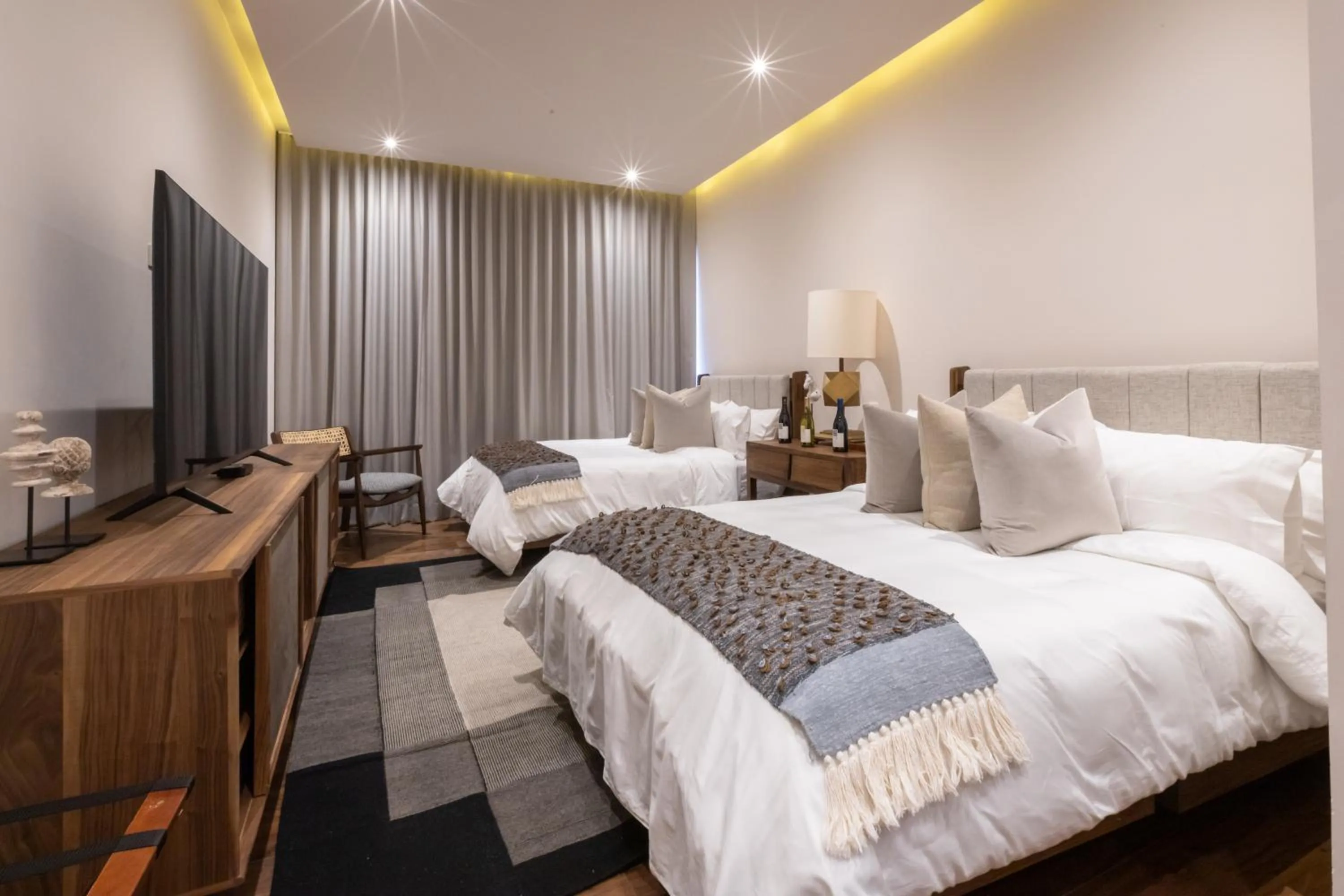 Bed in Casa Raíces Hotel Luxury & Viñedo