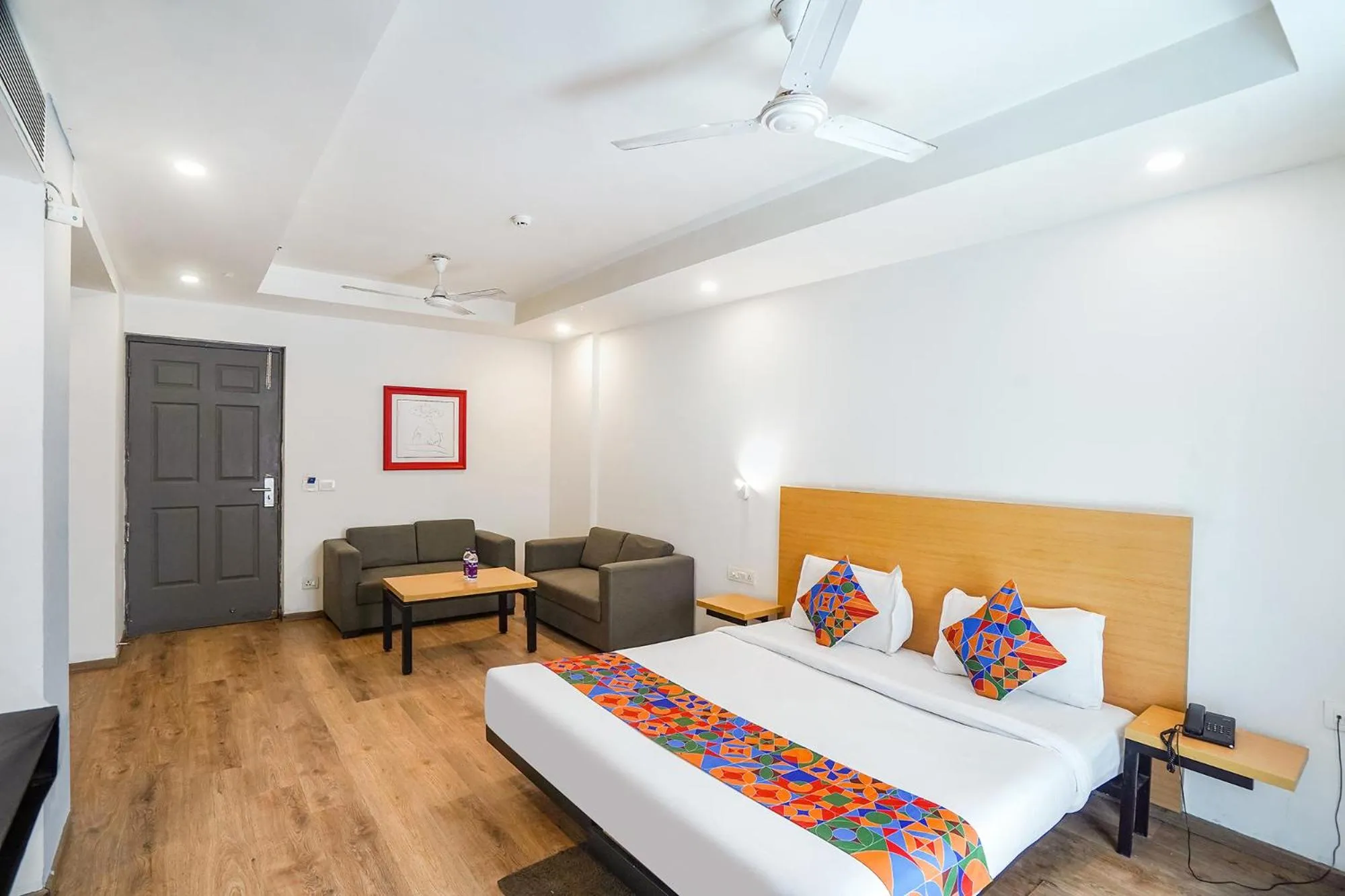 Bedroom, Bed in FabHotel Prime Cloud 9 Delhi NCR