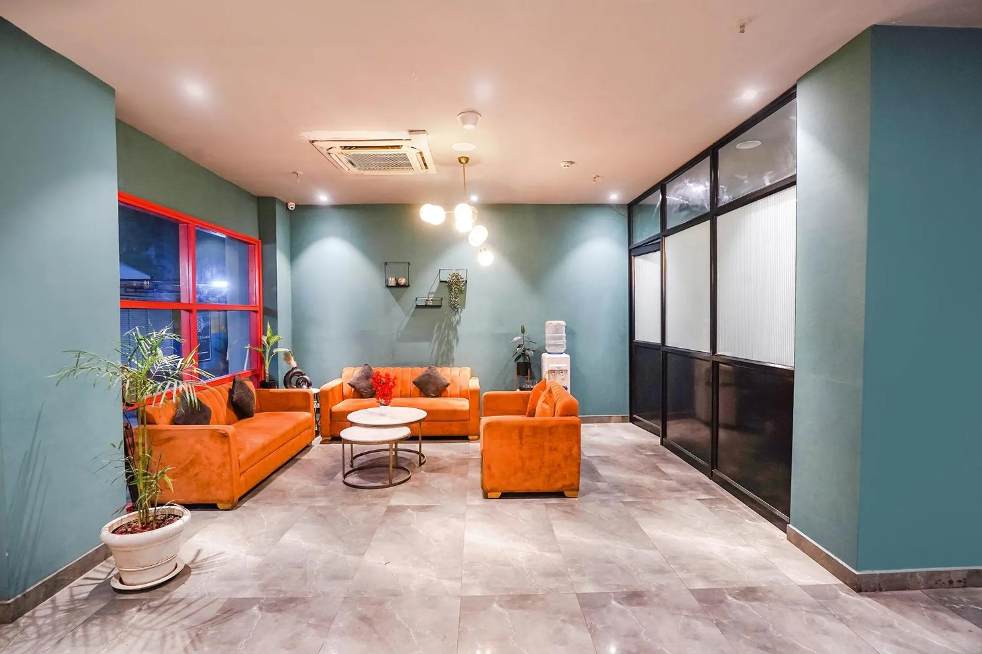 Seating area in FabHotel Prime Cloud 9 Delhi NCR