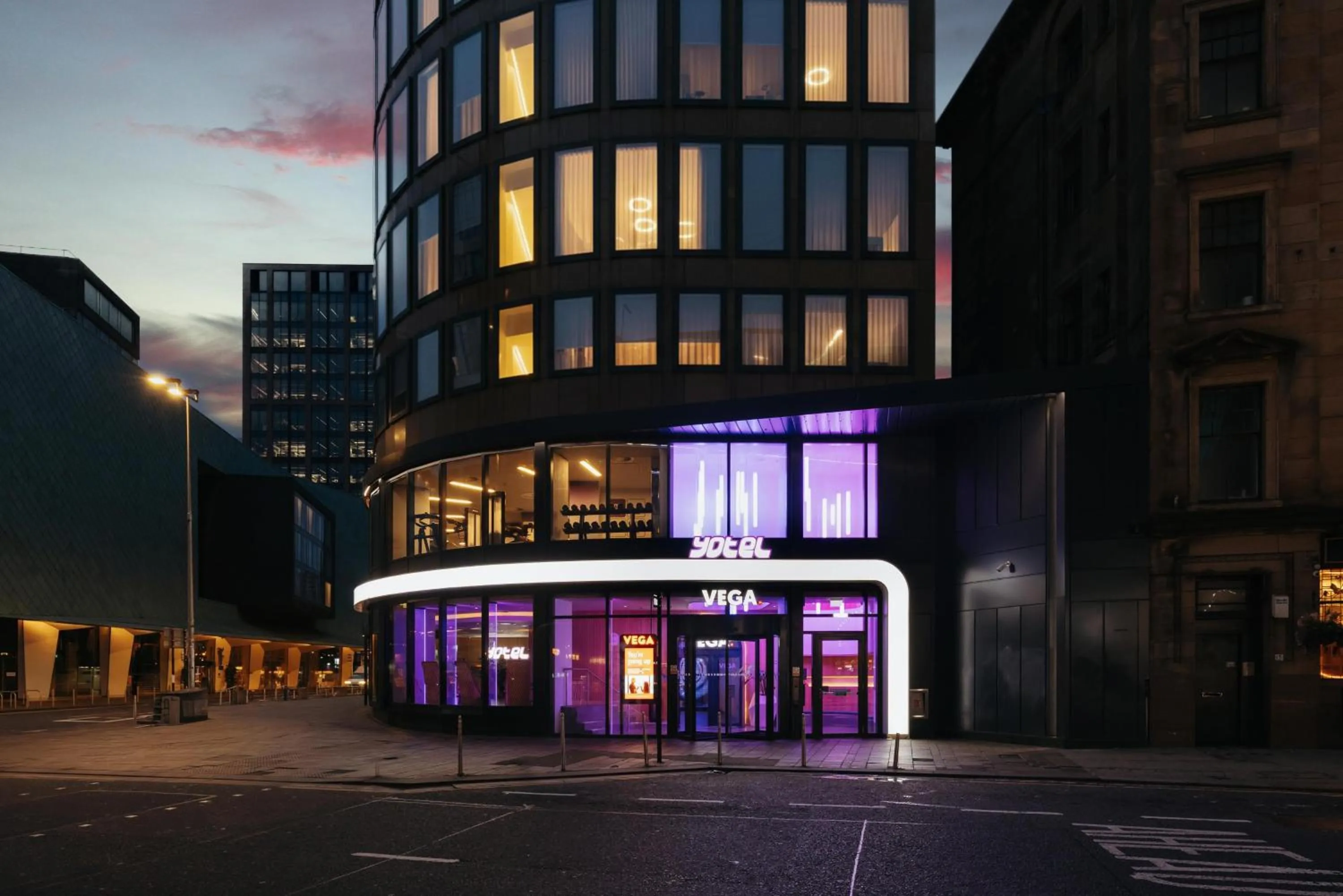 Property building in YOTEL Glasgow