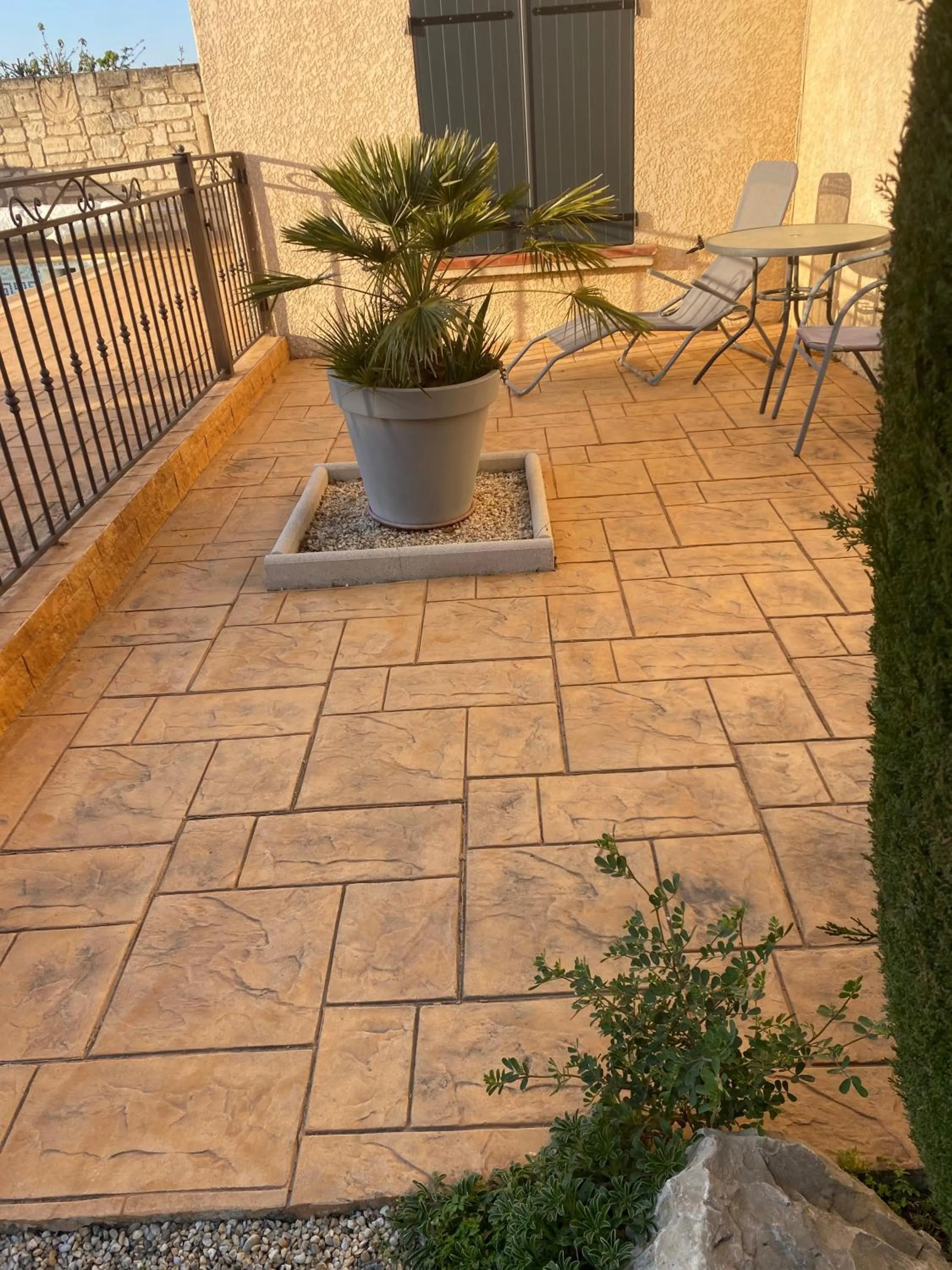 Patio in chambre d'hotes les cigales