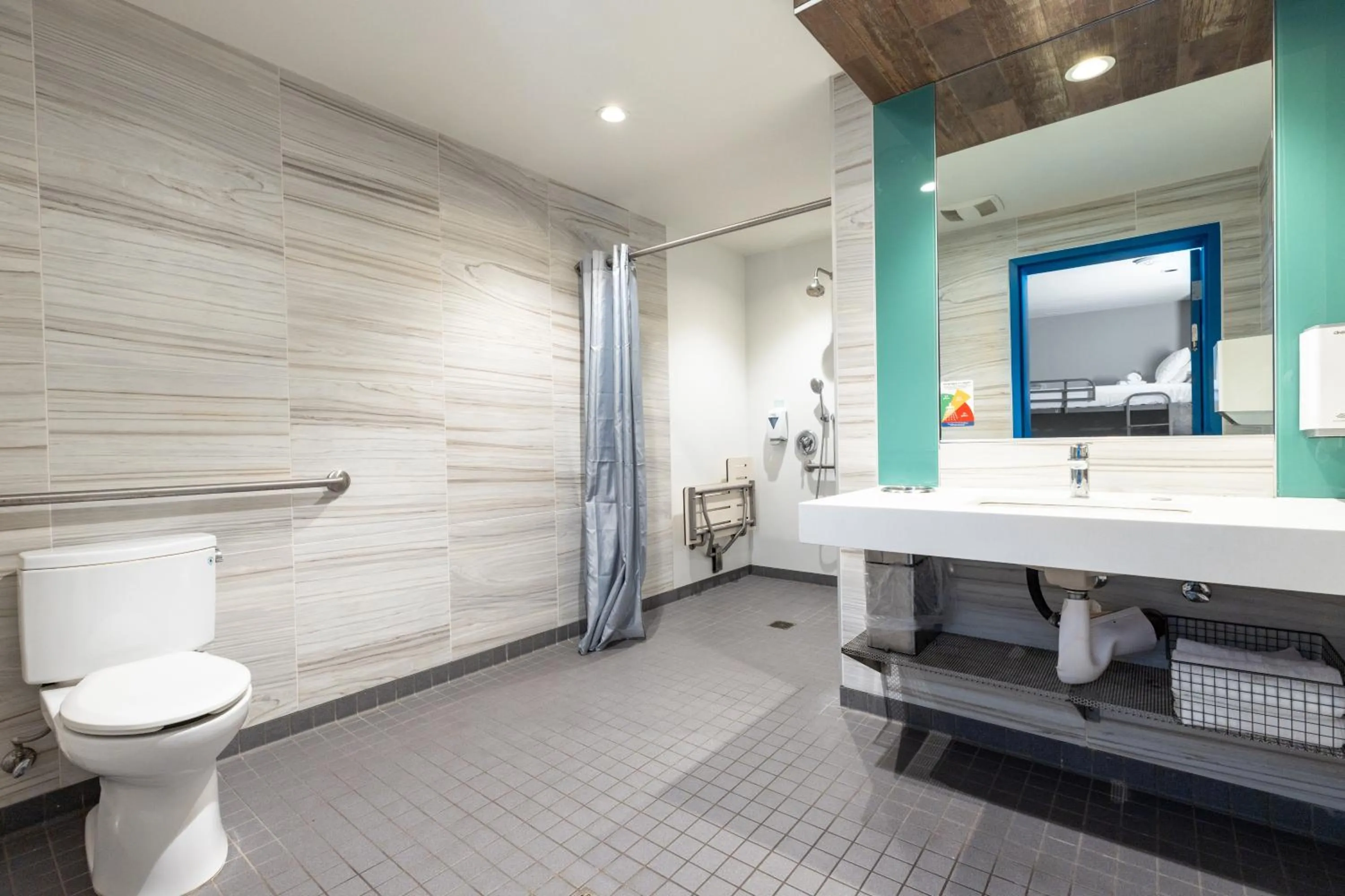 Bathroom in HI Los Angeles Santa Monica Hostel