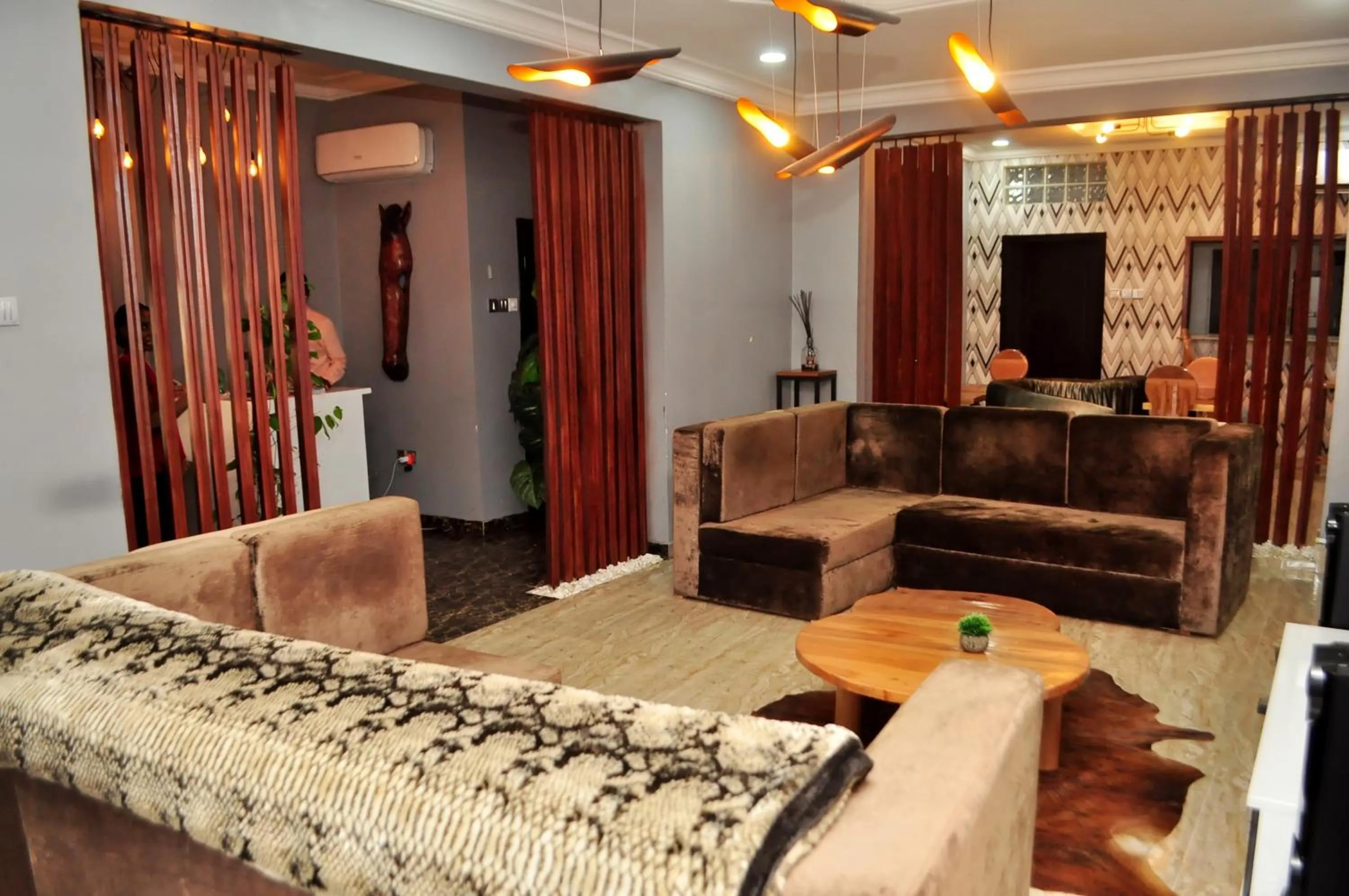 Seating area in J Gibson Hotel