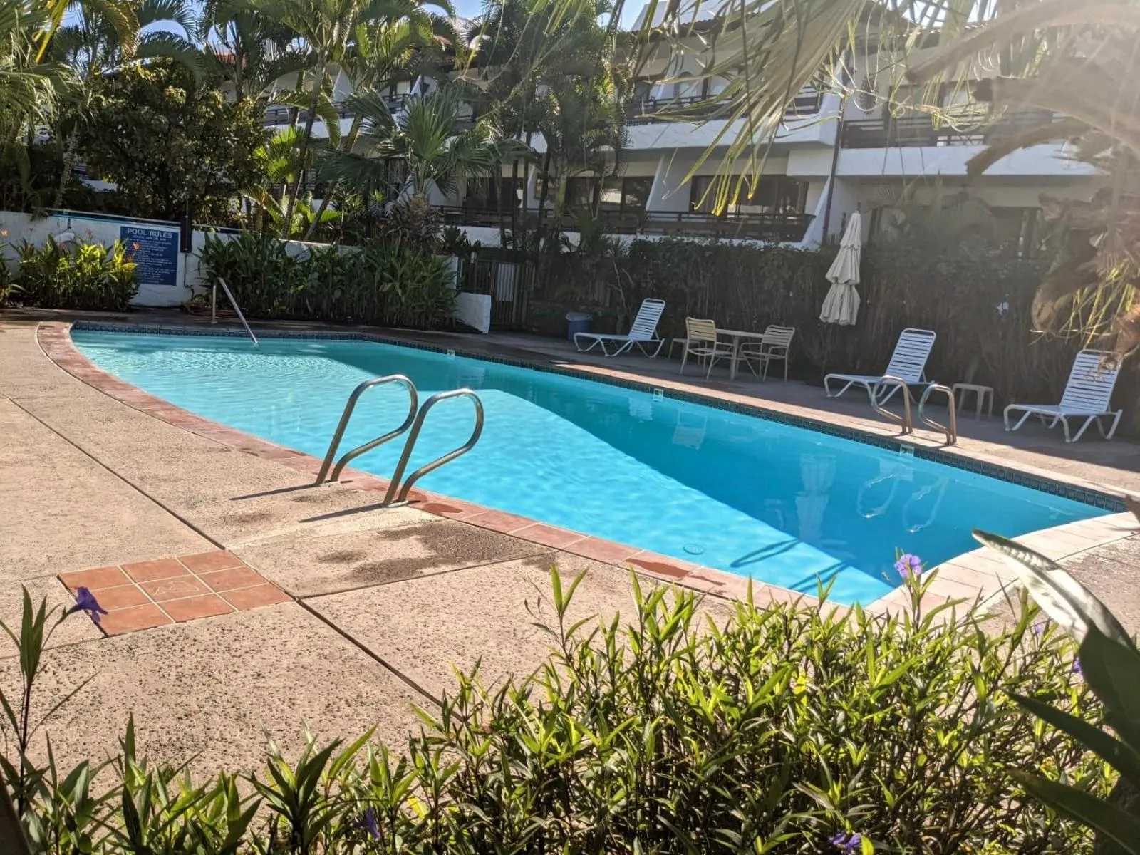 Pool view in Unwind on Your Fantasy Hawaiian Vacation- 1BD/1BA Condo in Kailua-Kona, Hawaii