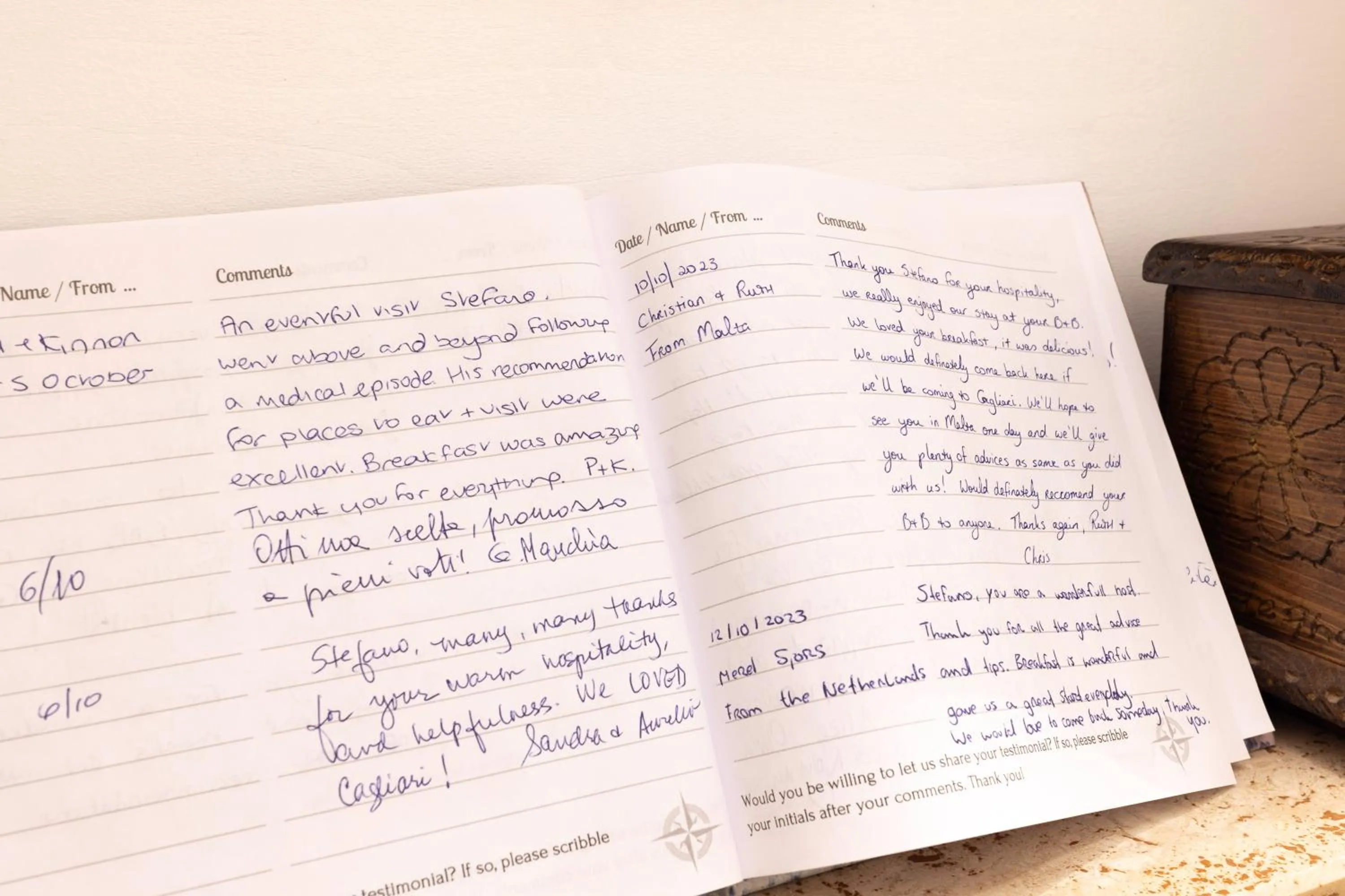 Decorative detail in Cagliari Old Town B&B