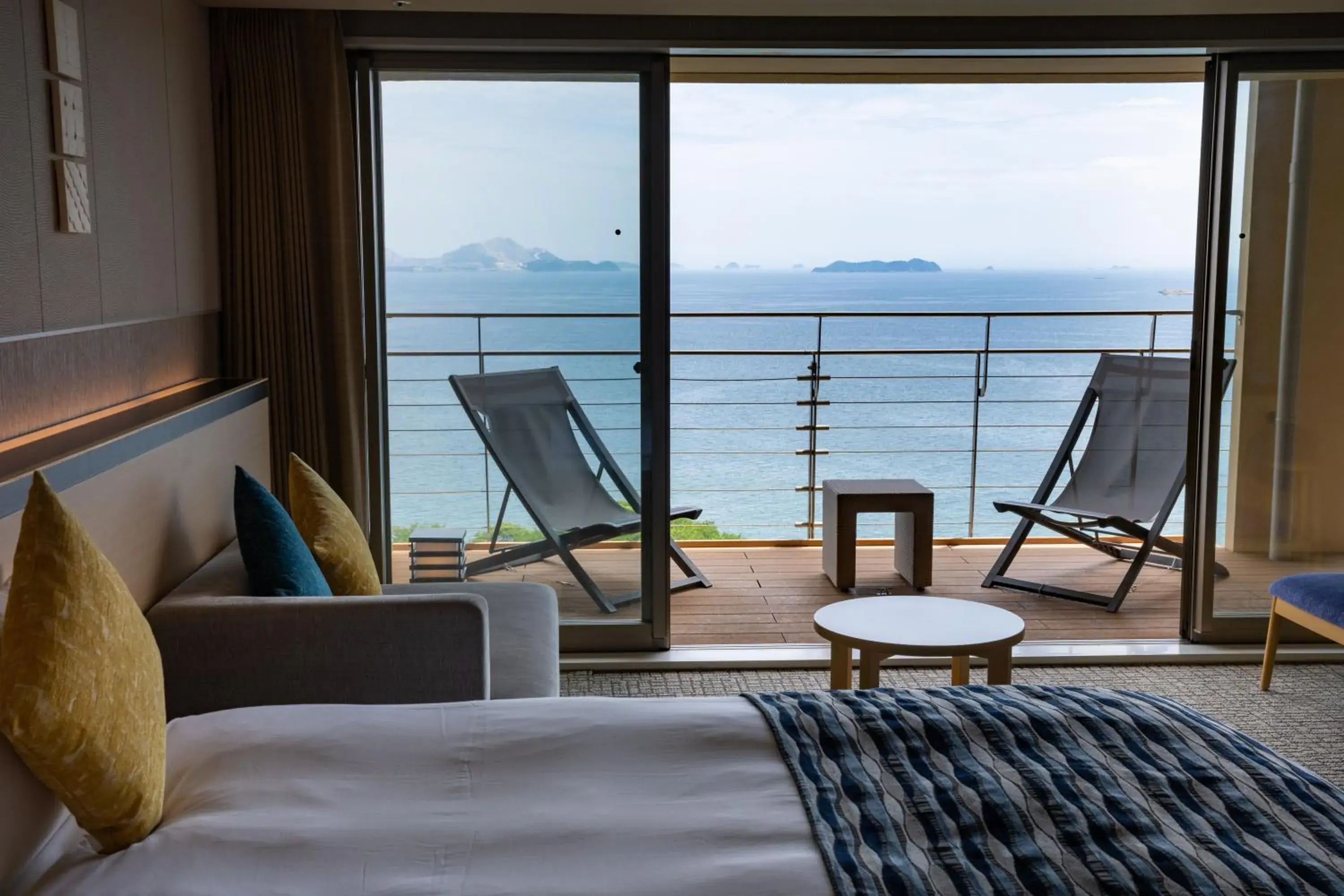 Premium Twin Room - Ocean View with Semi-Open-Air Bath &Deck in KAMENOI HOTEL Ako Premium Twin Room - Ocean View with Semi-Open-Air Bath &Deck in KAMENOI HOTEL Ako