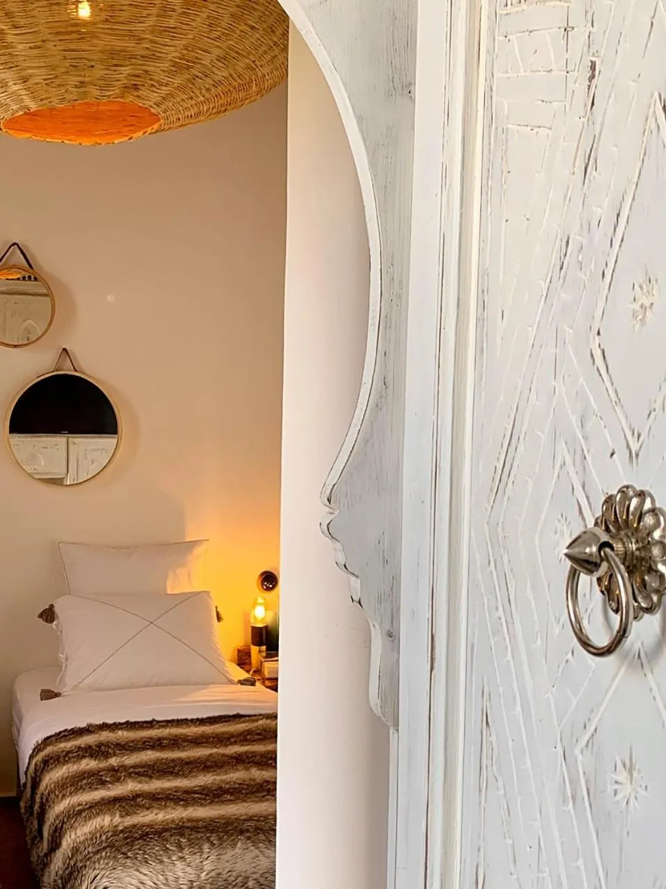 Decorative detail, Bed in Riad Dar Yasaman