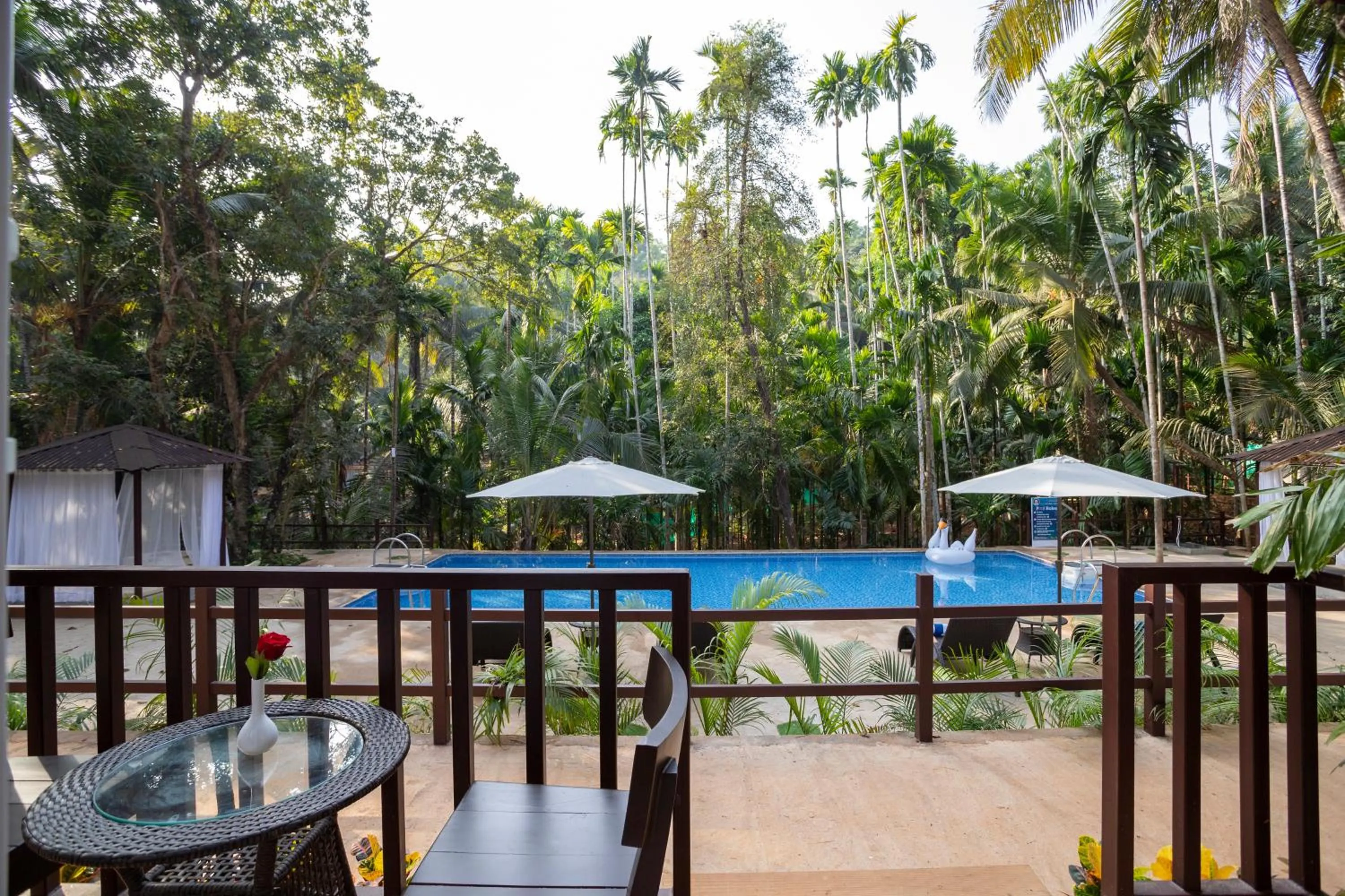 Pool view in Stone Wood Premier Gokarna