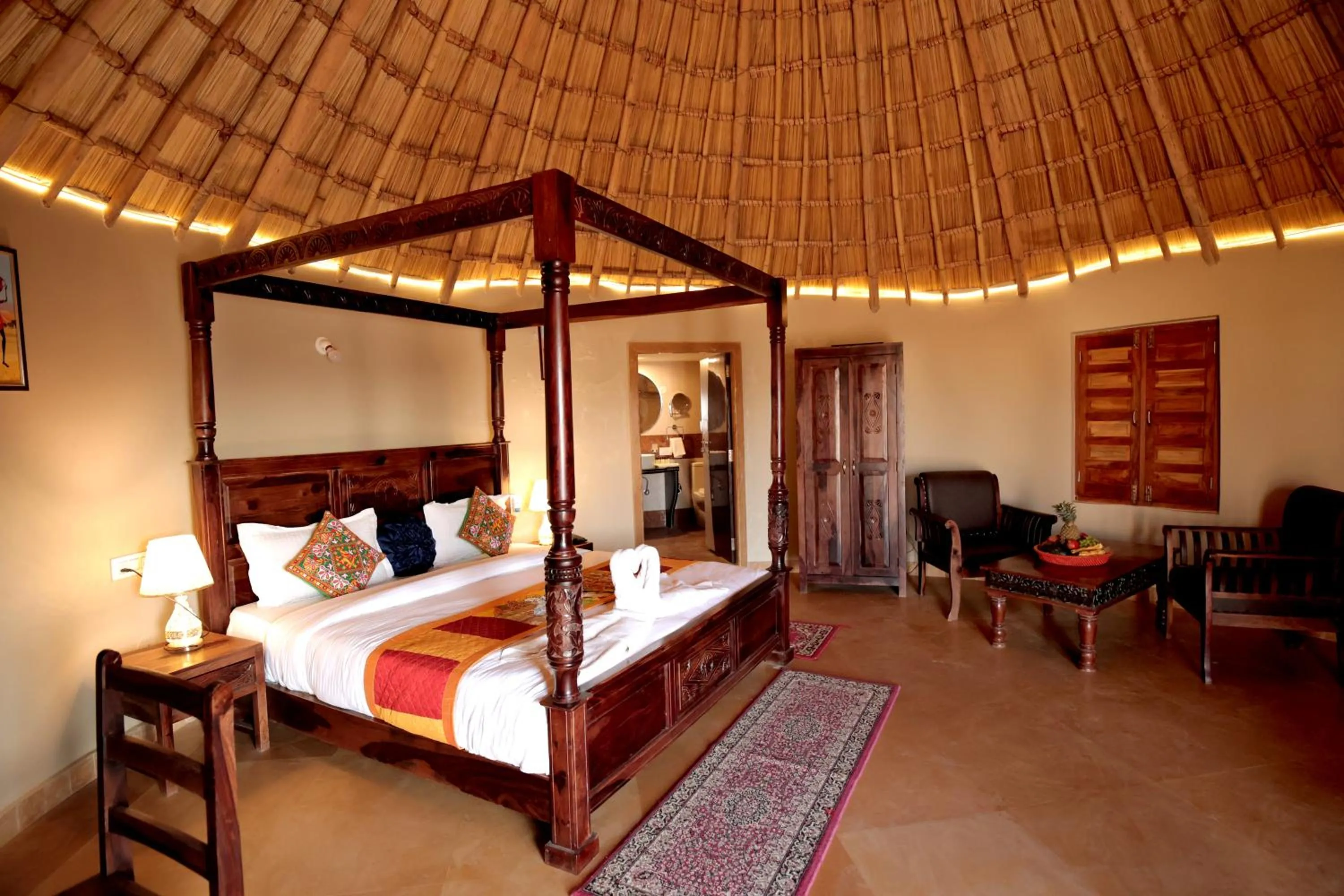Bed in Bhavya Resort - Luxury Boutique Desert Camp