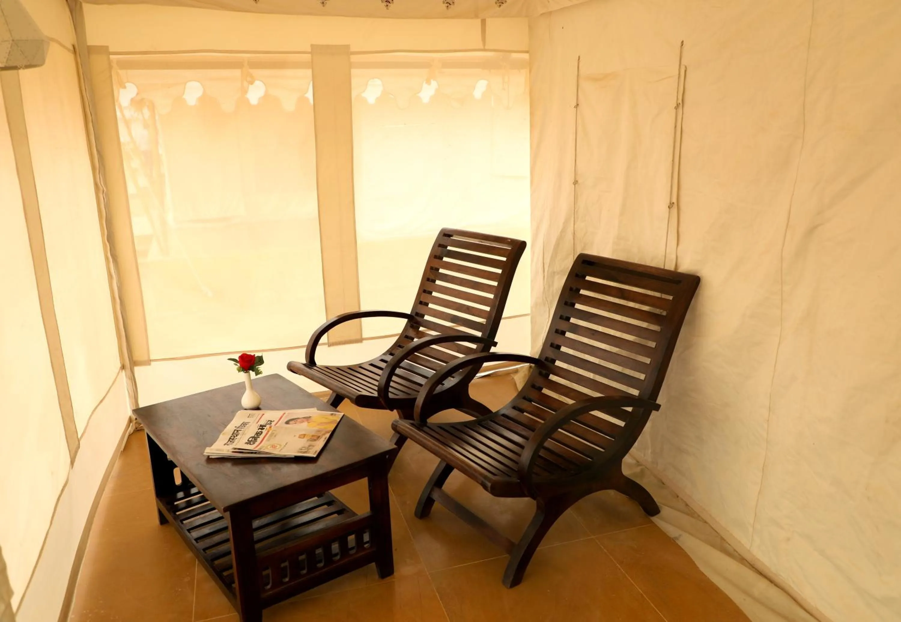 Seating area in Bhavya Resort - Luxury Boutique Desert Camp