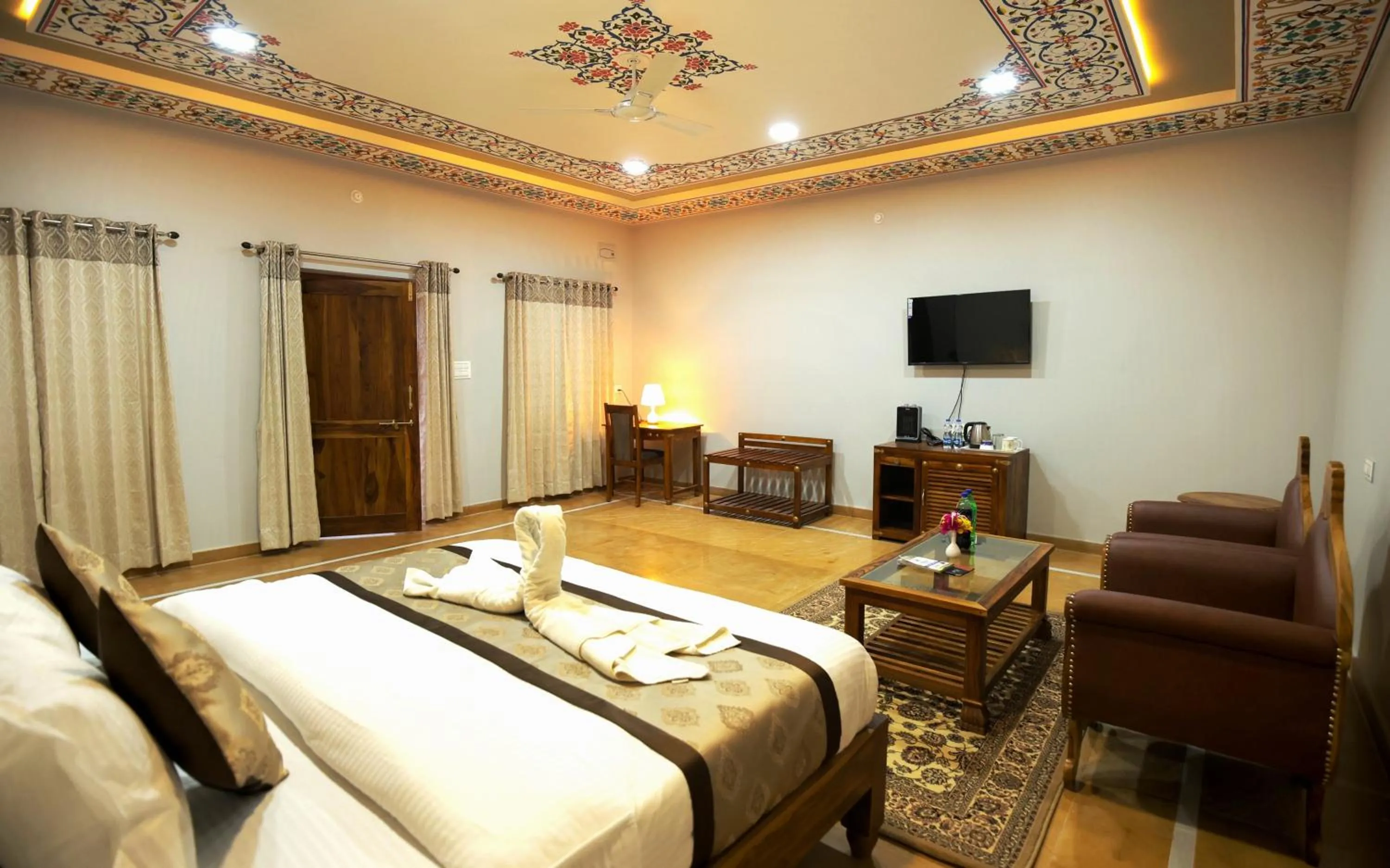 Bed in Bhavya Resort - Luxury Boutique Desert Camp