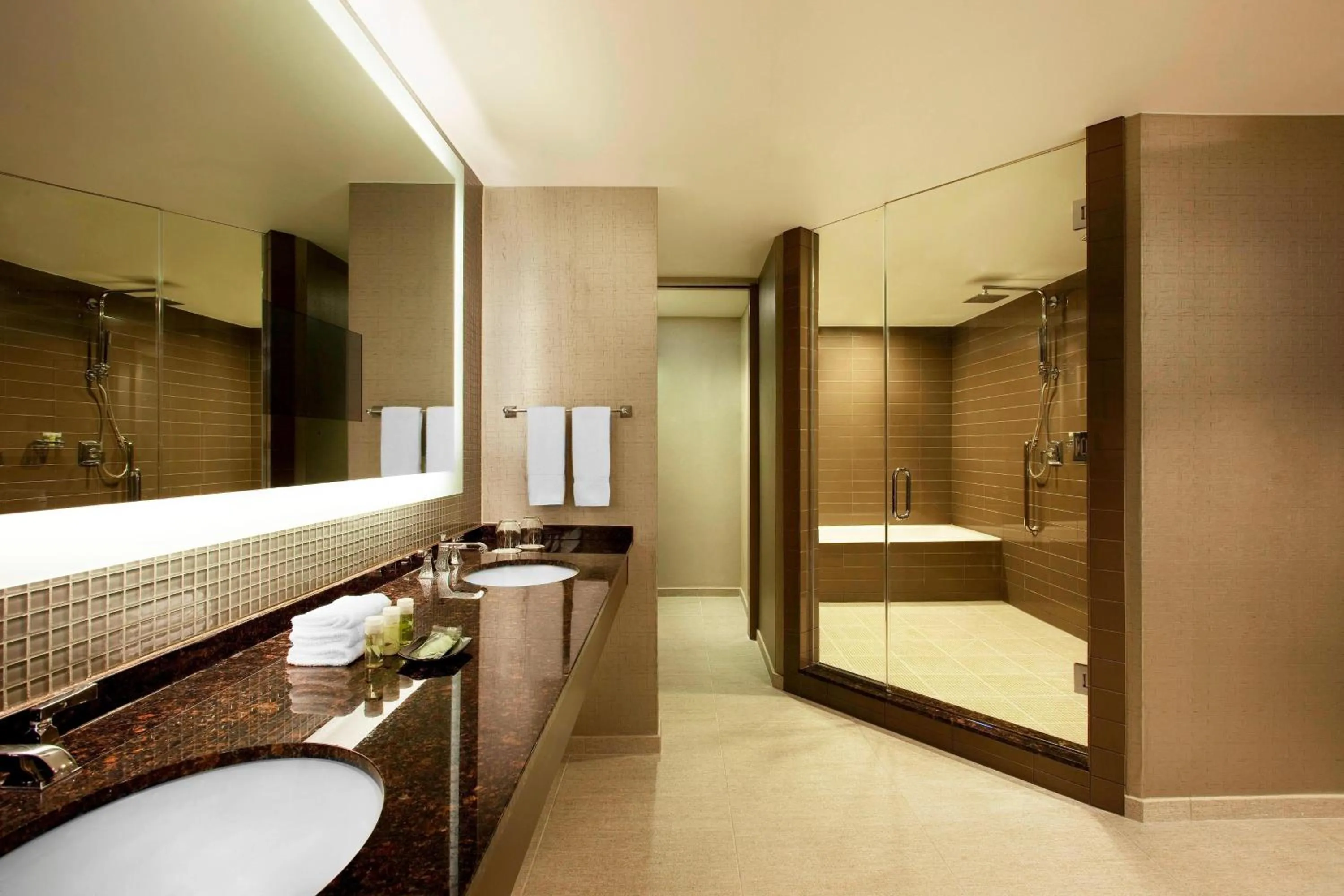 Bathroom, Bed in The Westin Peachtree Plaza, Atlanta