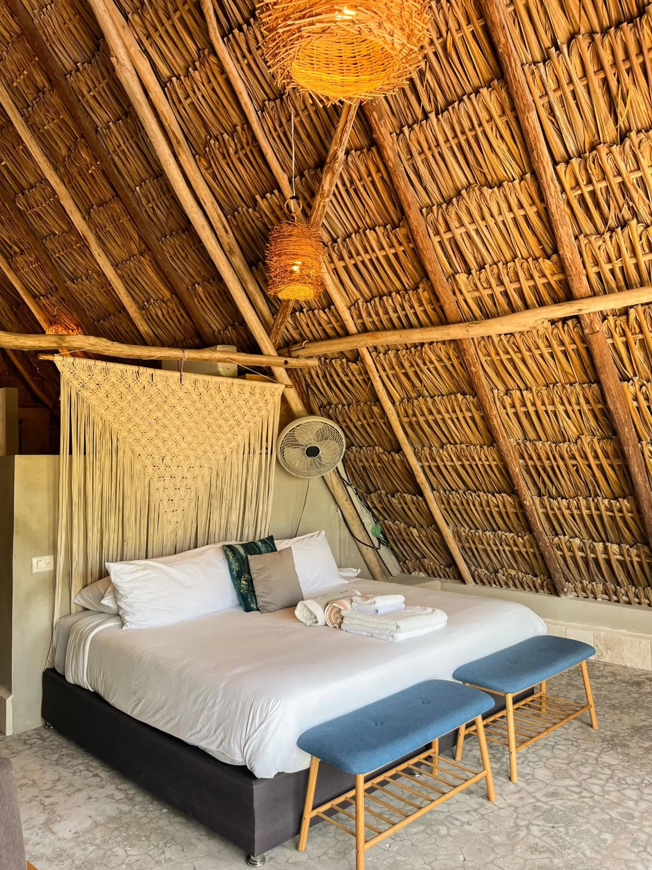 Bed in Casa Mate BeachFront Cabañas El Cuyo