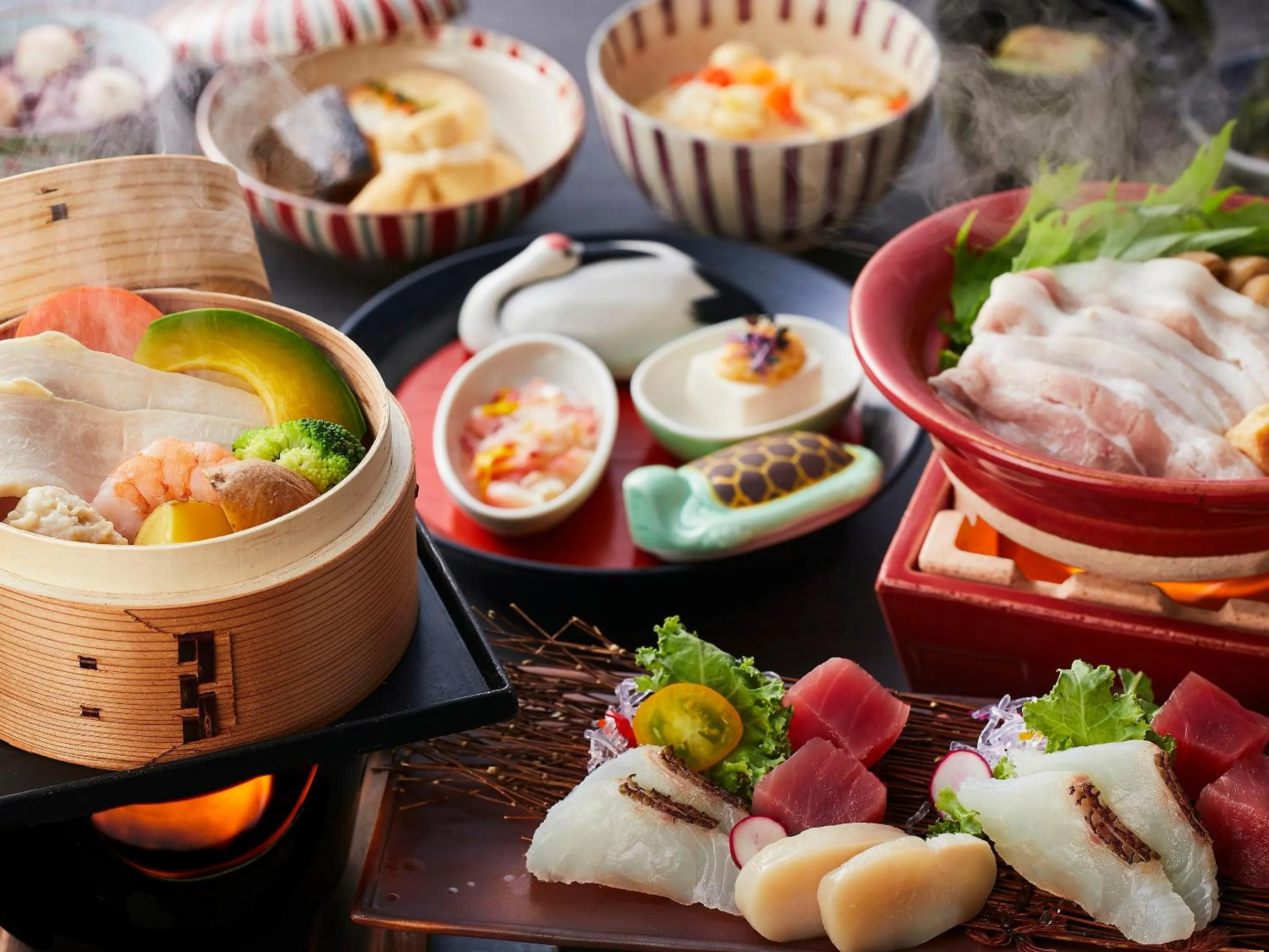 Dinner in KAMENOI HOTEL Tondabayashi