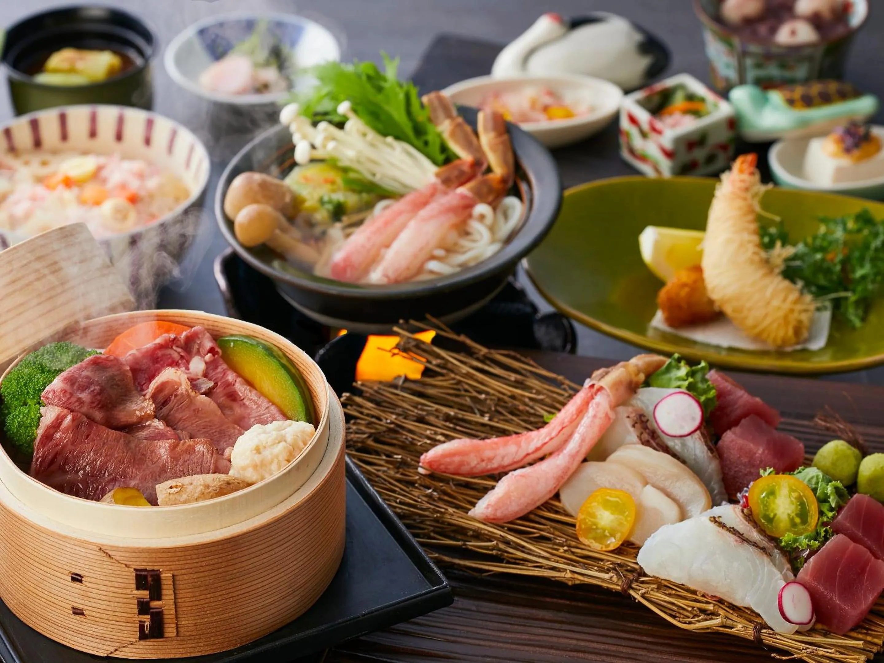 Dinner in KAMENOI HOTEL Tondabayashi