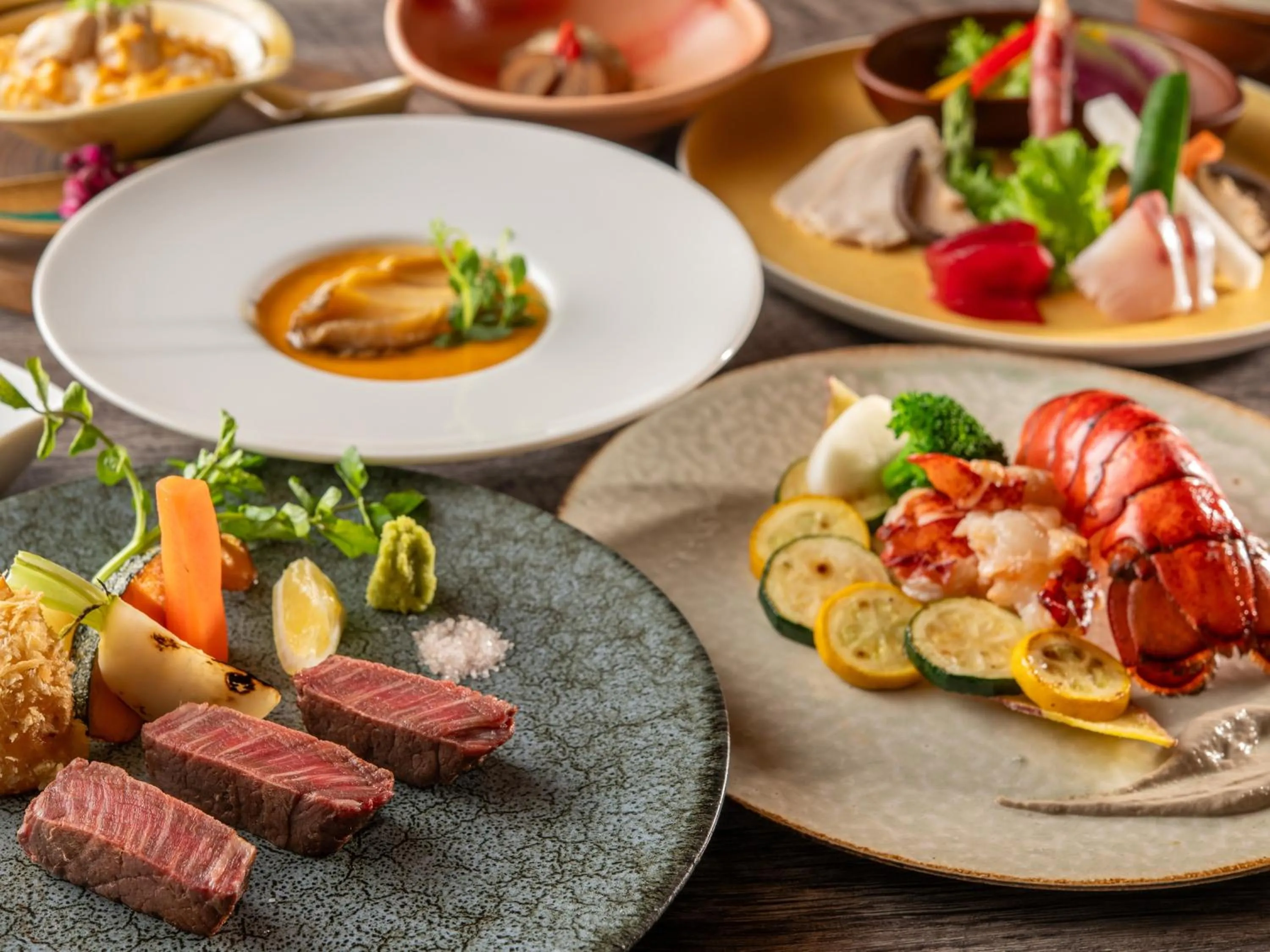 Dinner in KAMENOI HOTEL SHIOBARA Dog Friendly Hotel