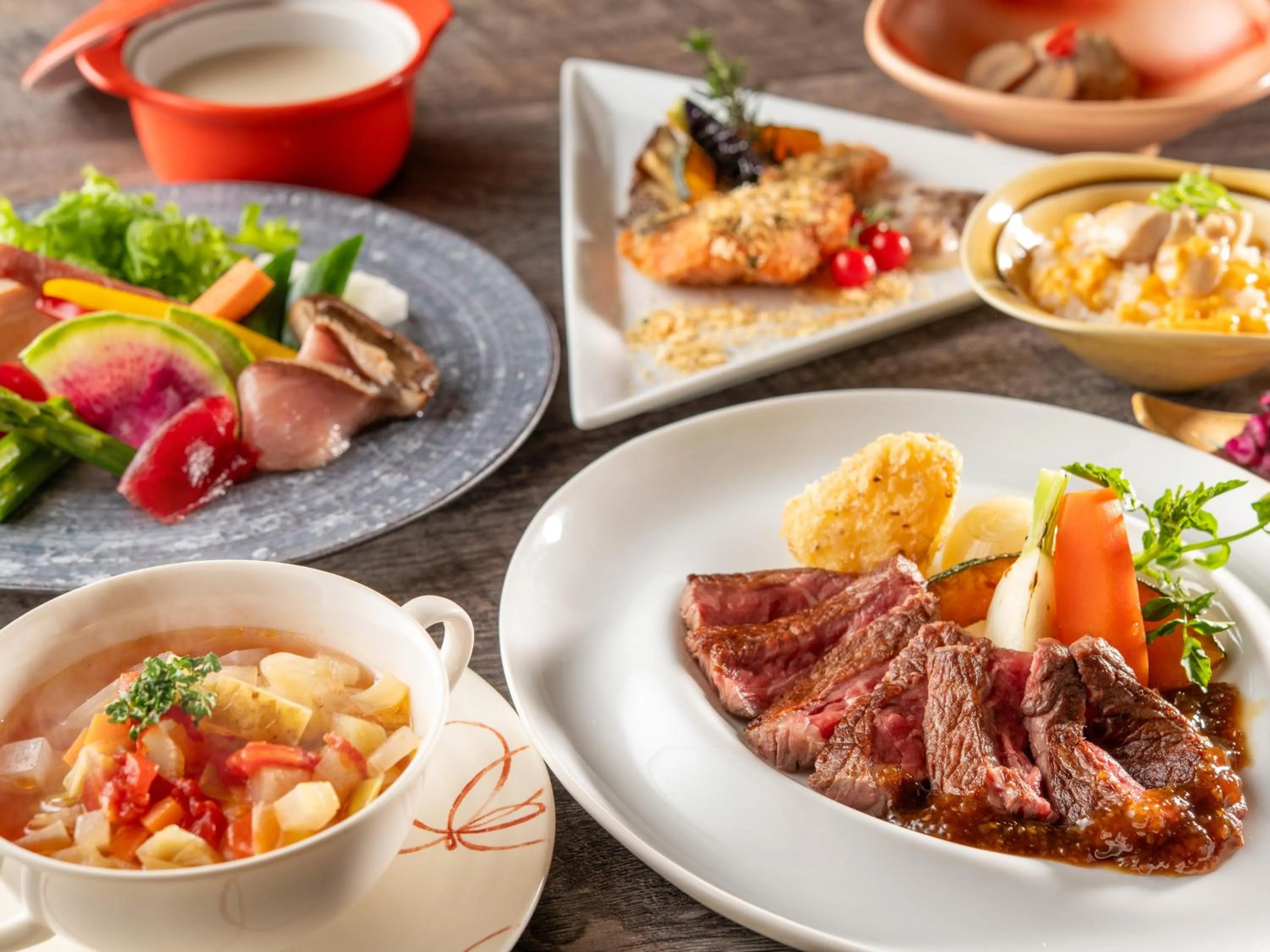 Dinner in KAMENOI HOTEL SHIOBARA Dog Friendly Hotel