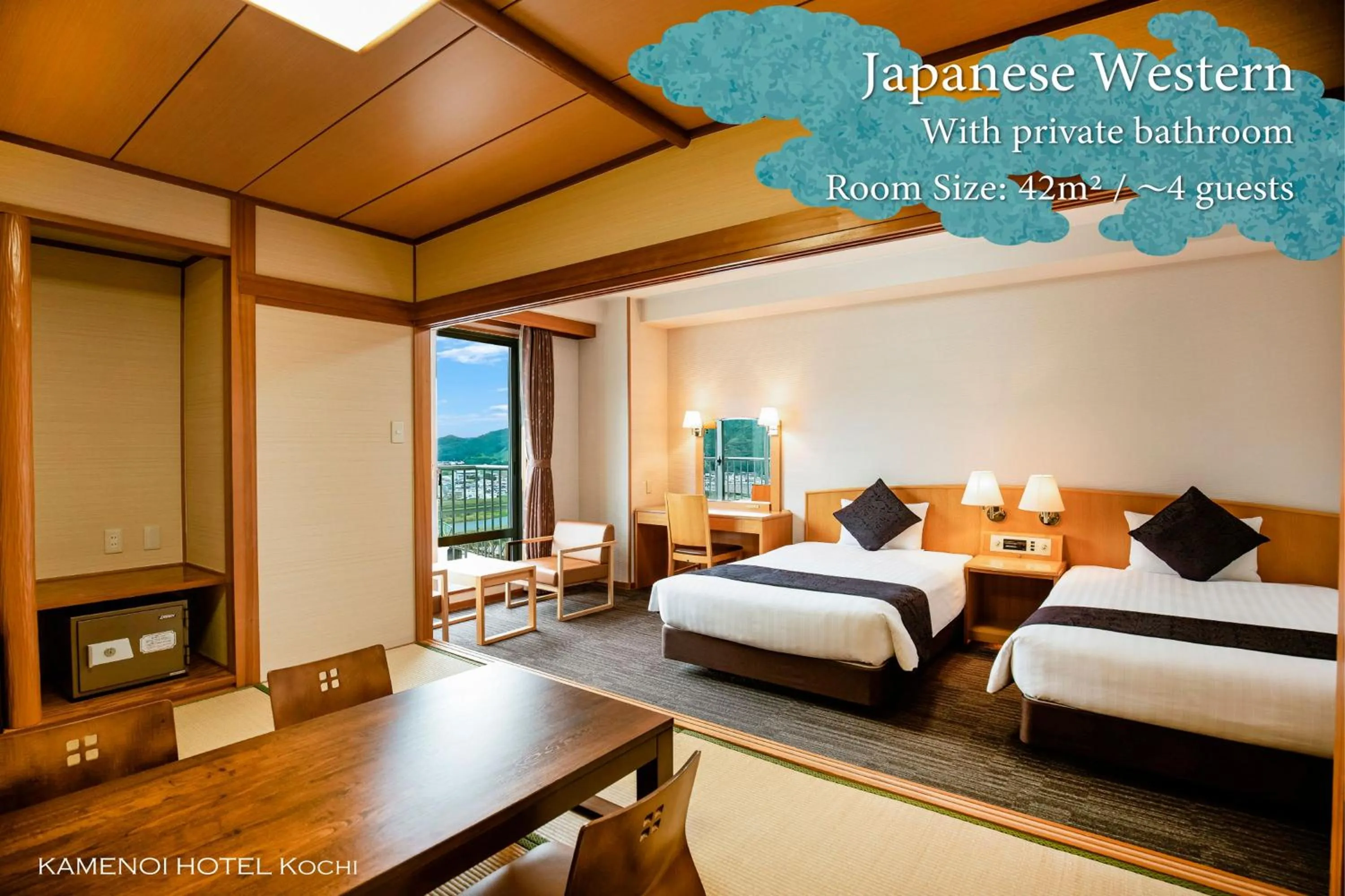 Photo of the whole room, Bed in KAMENOI HOTEL Kochi