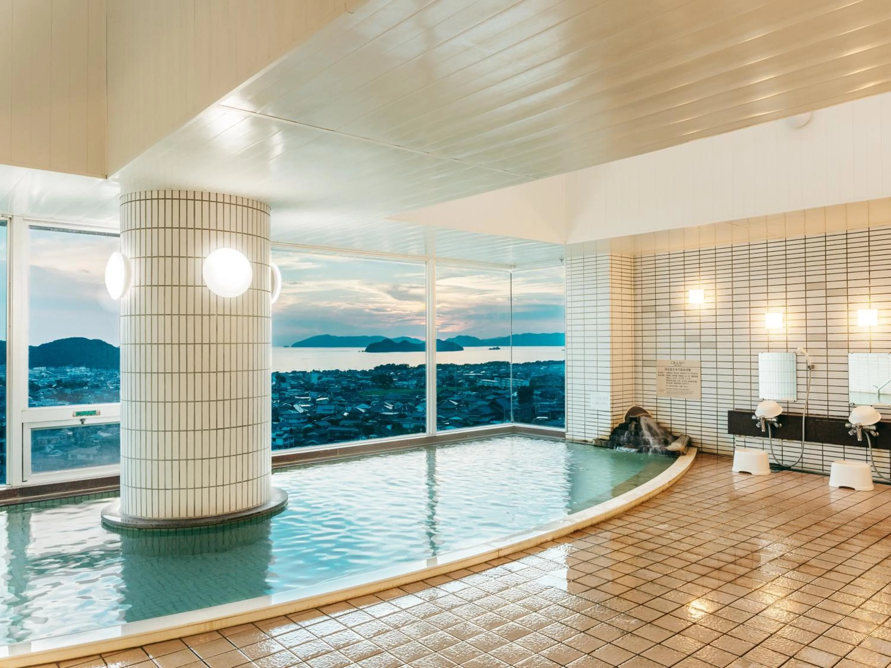 Hot Spring Bath in KAMENOI HOTEL Setouchi Hikari