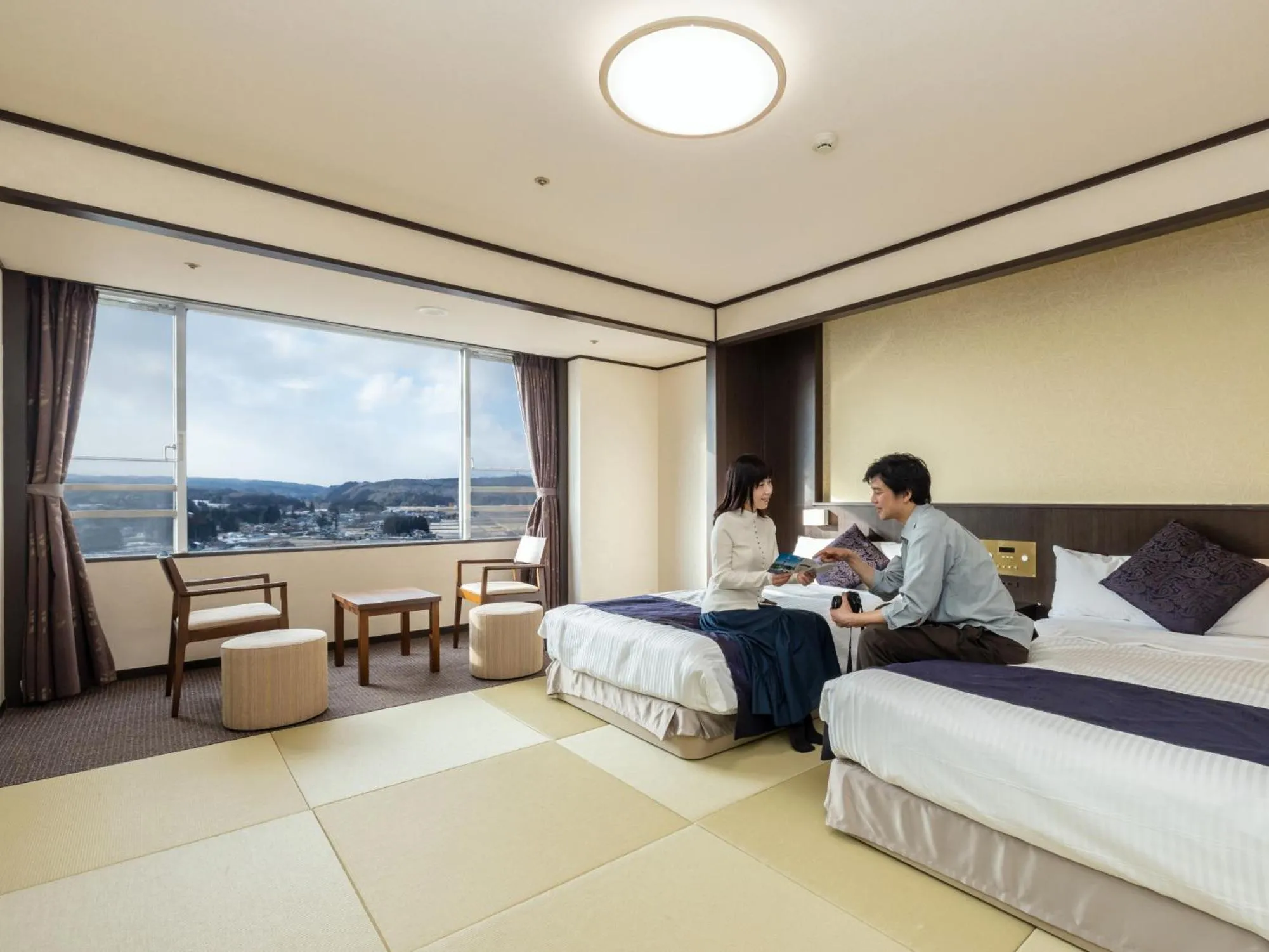People, Bed in KAMENOI HOTEL Ichinoseki