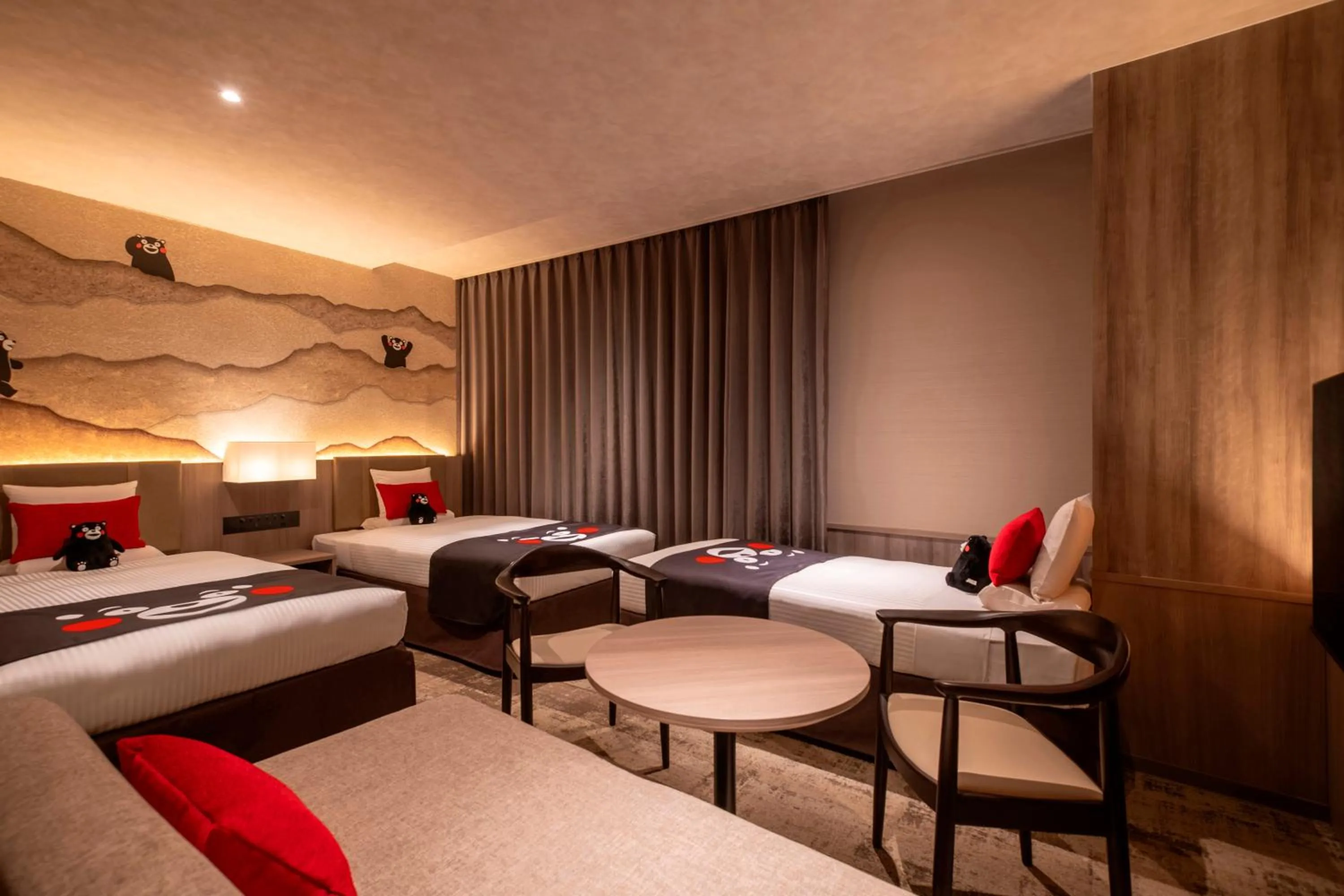 Bed in KAMENOI HOTEL Aso