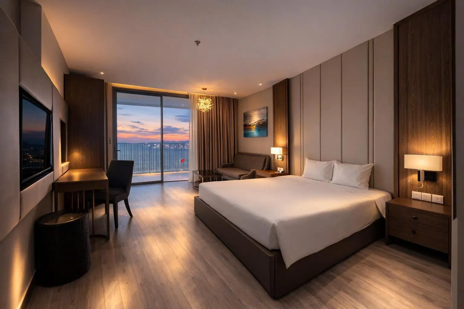 Bed in Holi Panorama Condotel