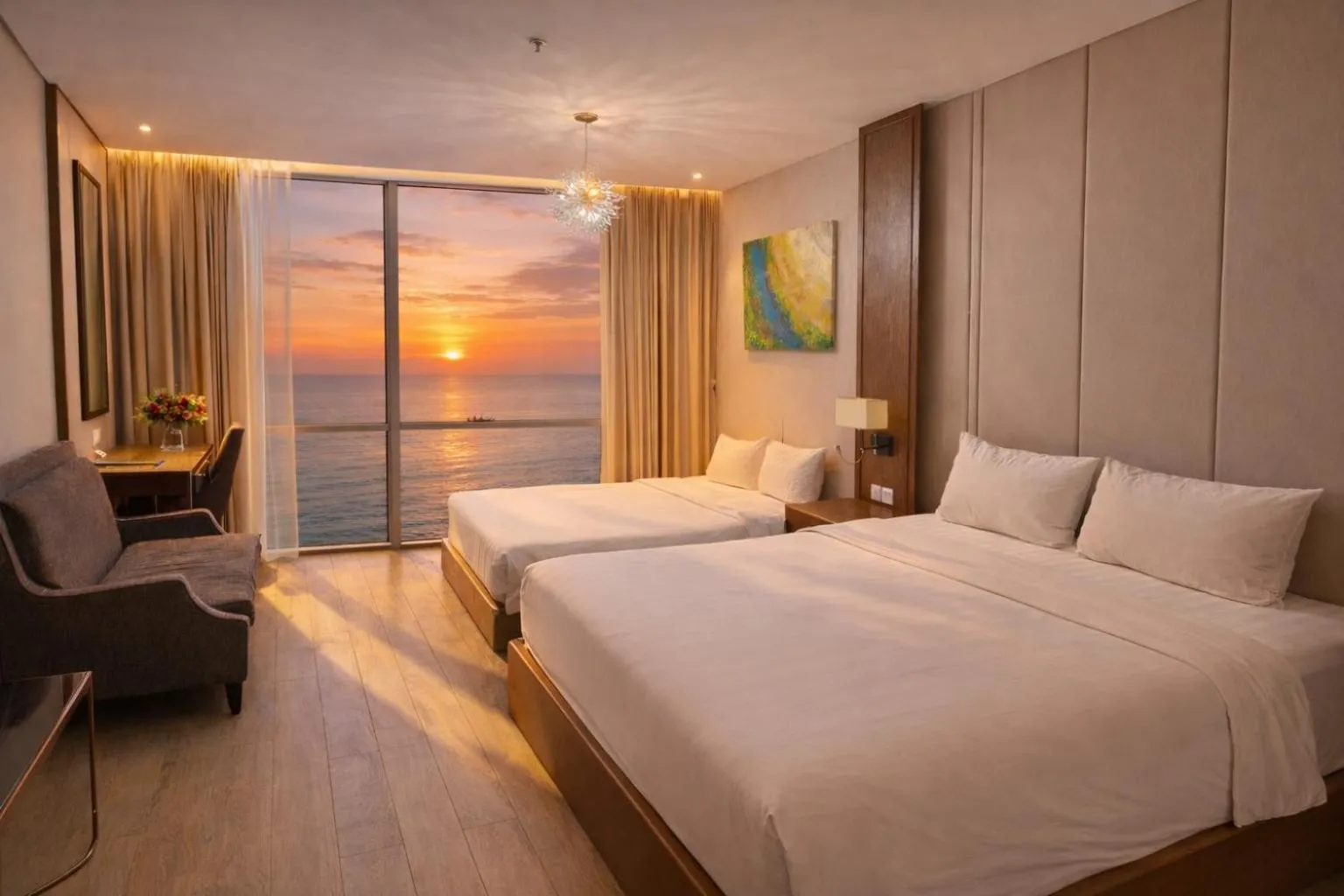 Bed in Holi Panorama Condotel