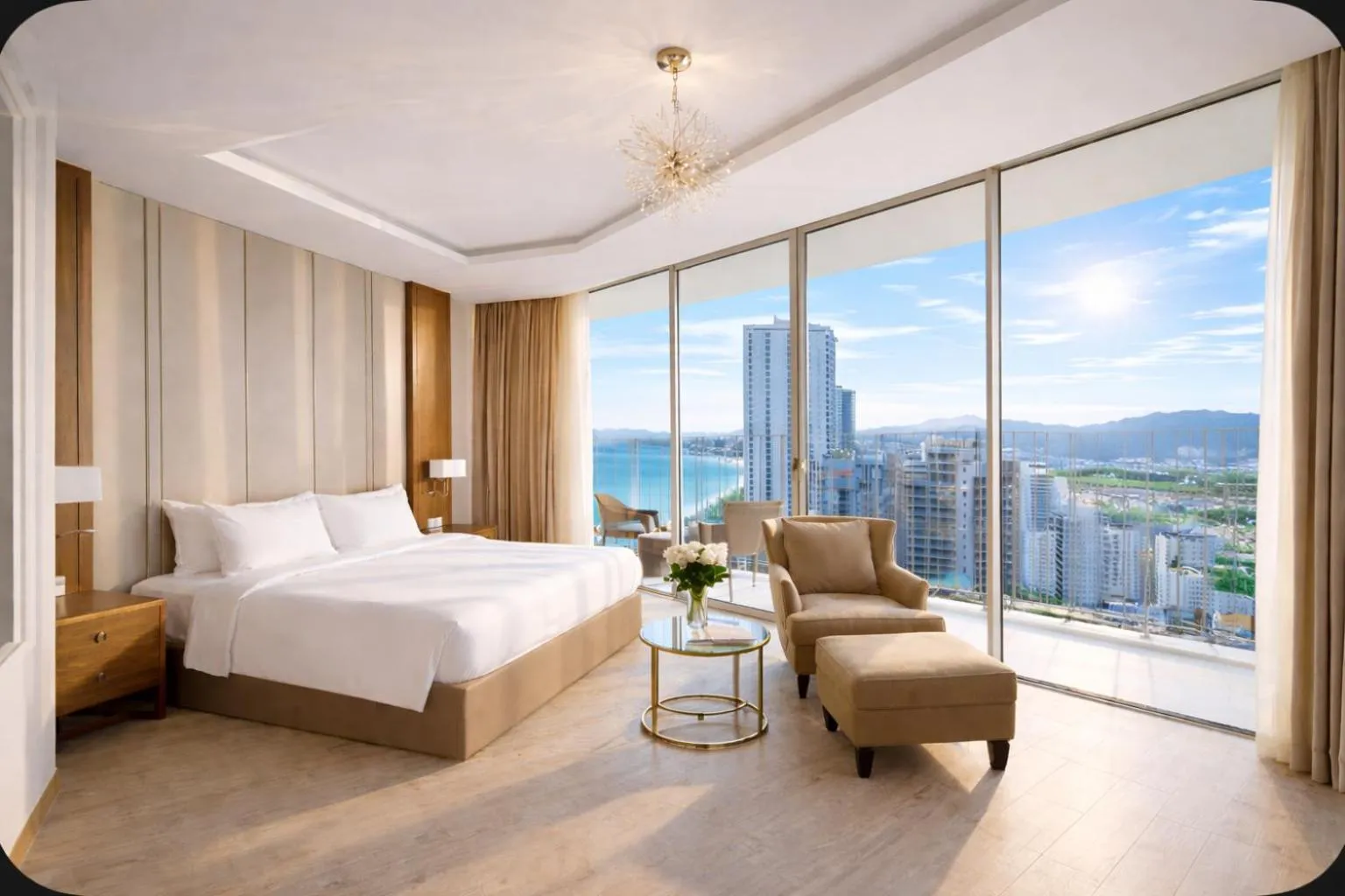 Bed in Holi Panorama Condotel