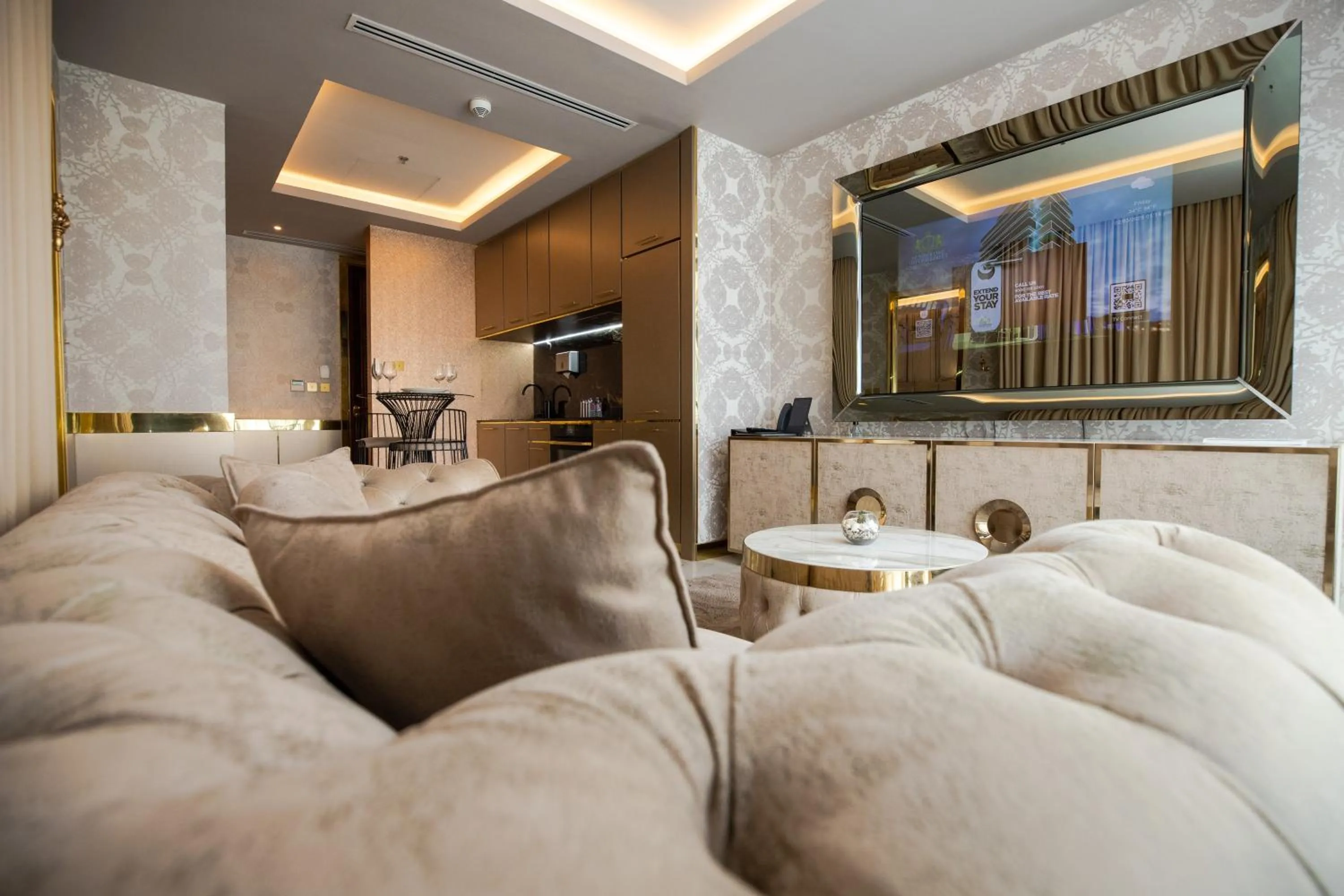 Living room in Number One Oxford Street Hotel & Suites