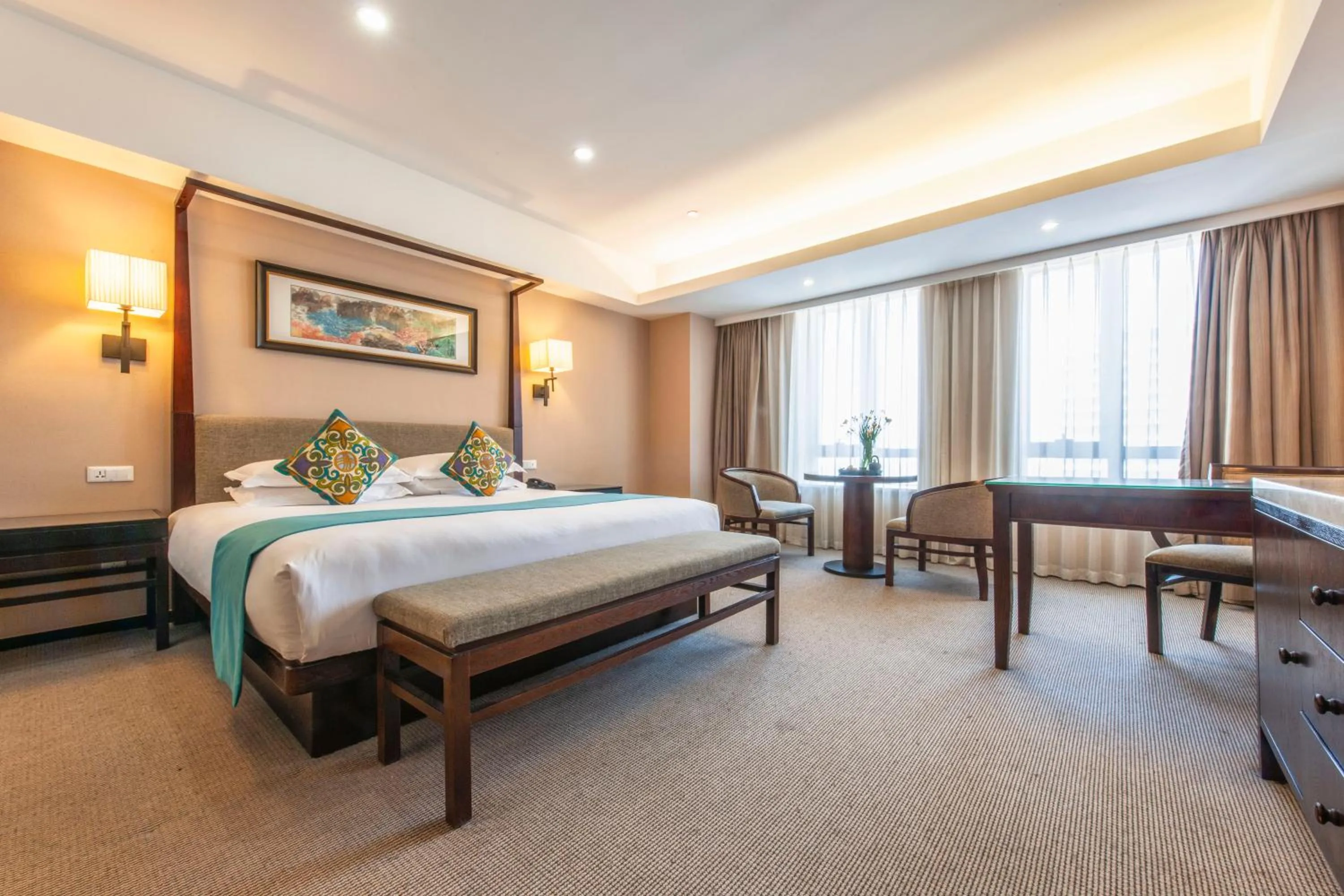 Bed in SSAW Boutique Hotel Hefei Intime Centre