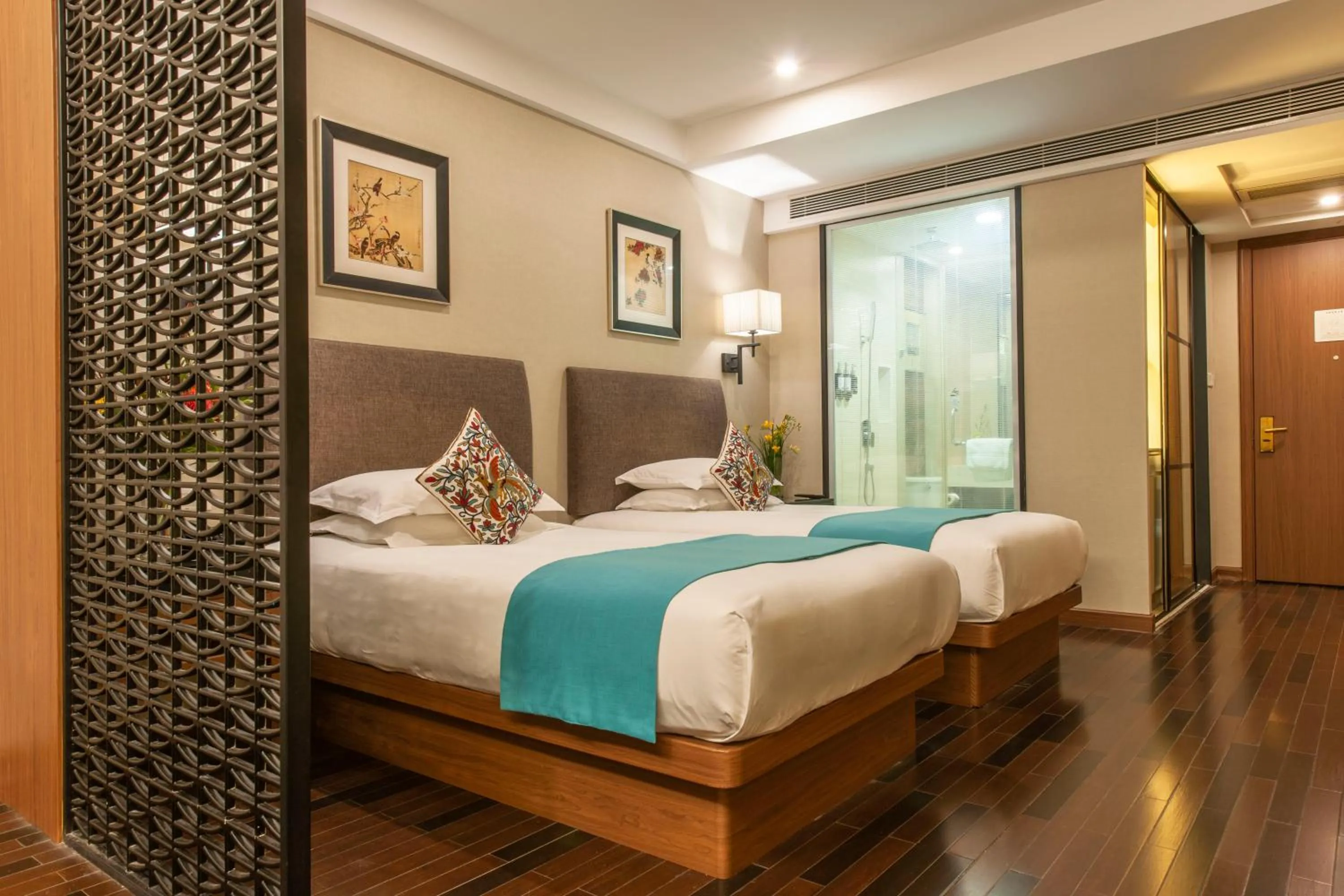 Bed in SSAW Boutique Hotel Hefei Intime Centre