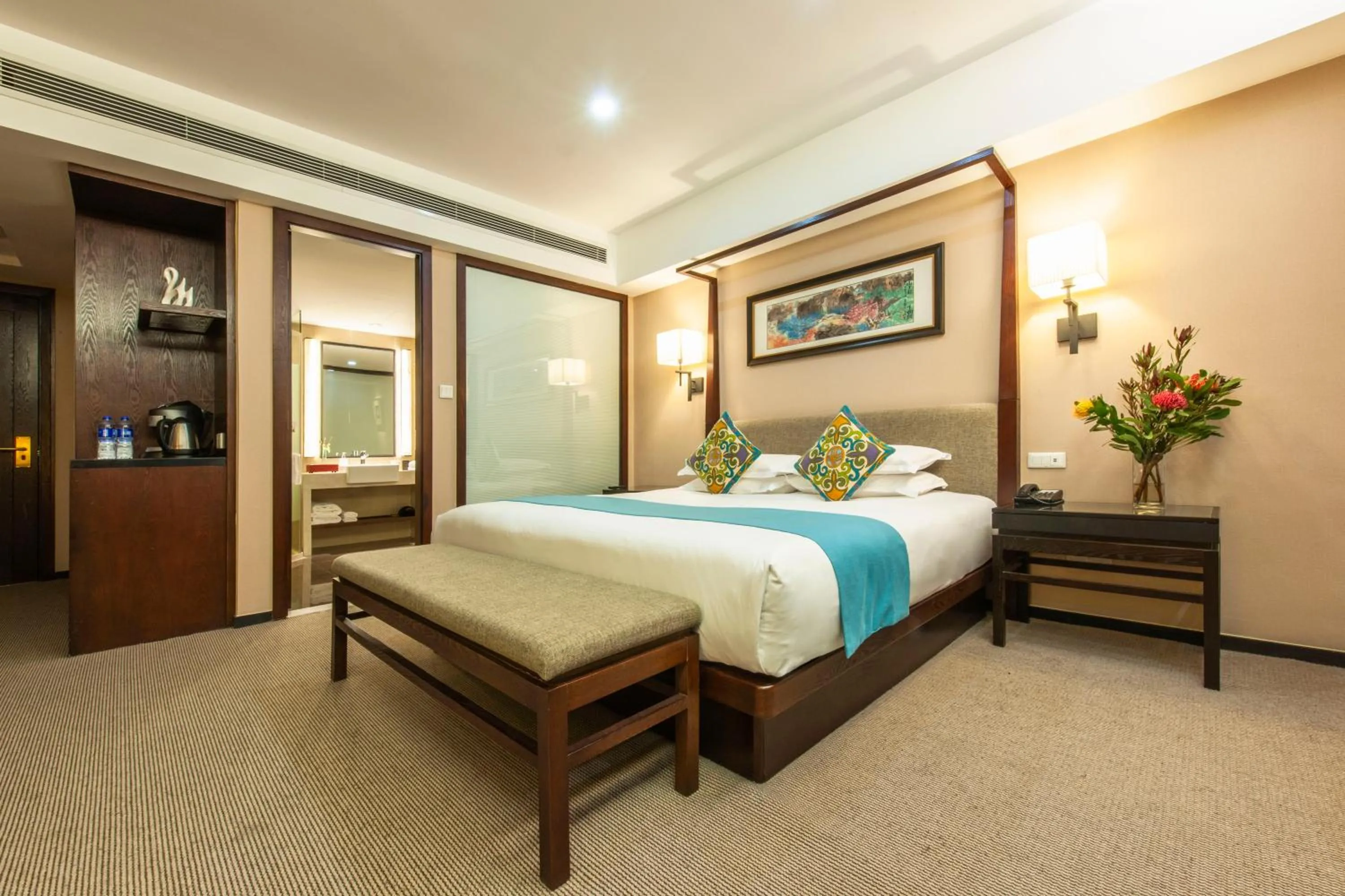 Bed in SSAW Boutique Hotel Hefei Intime Centre