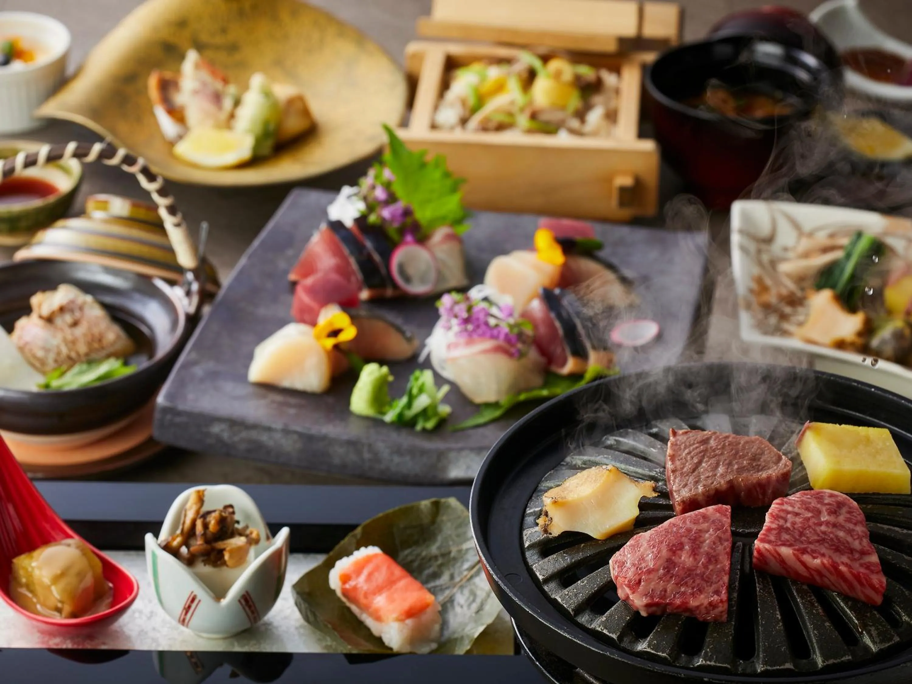 Dinner in KAMENOI HOTEL Yamato Heguri