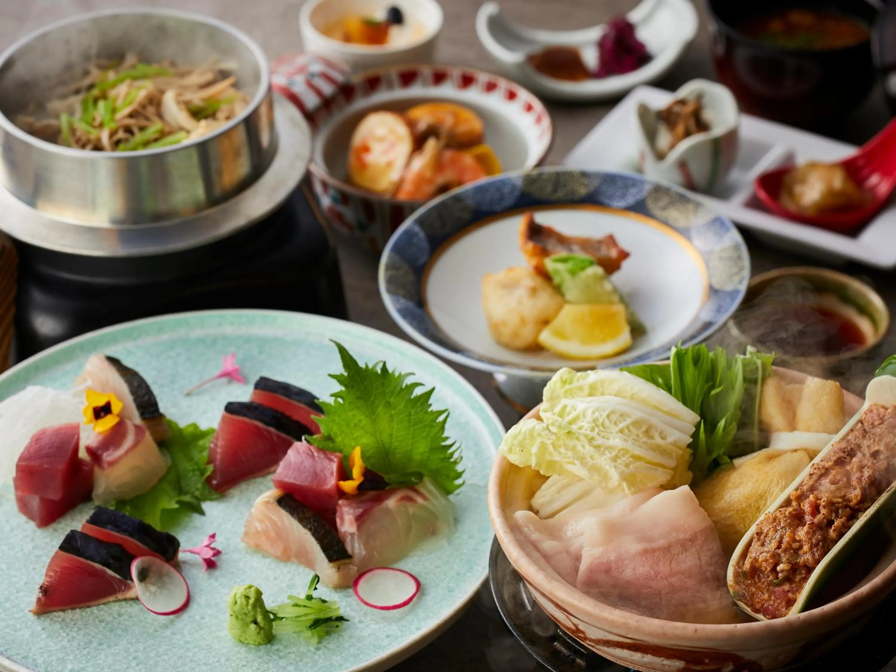 Dinner in KAMENOI HOTEL Yamato Heguri