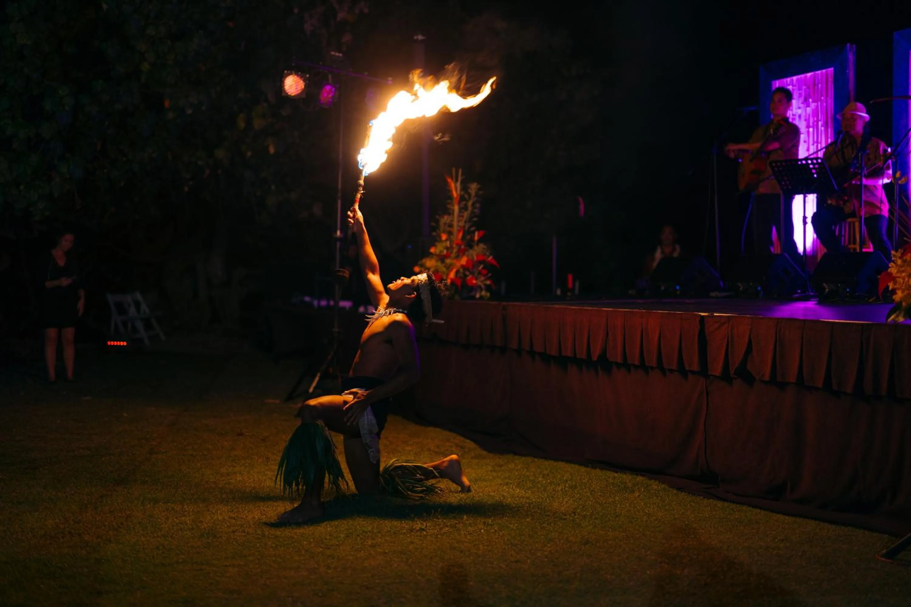 Evening entertainment in The Kahala Hotel and Resort