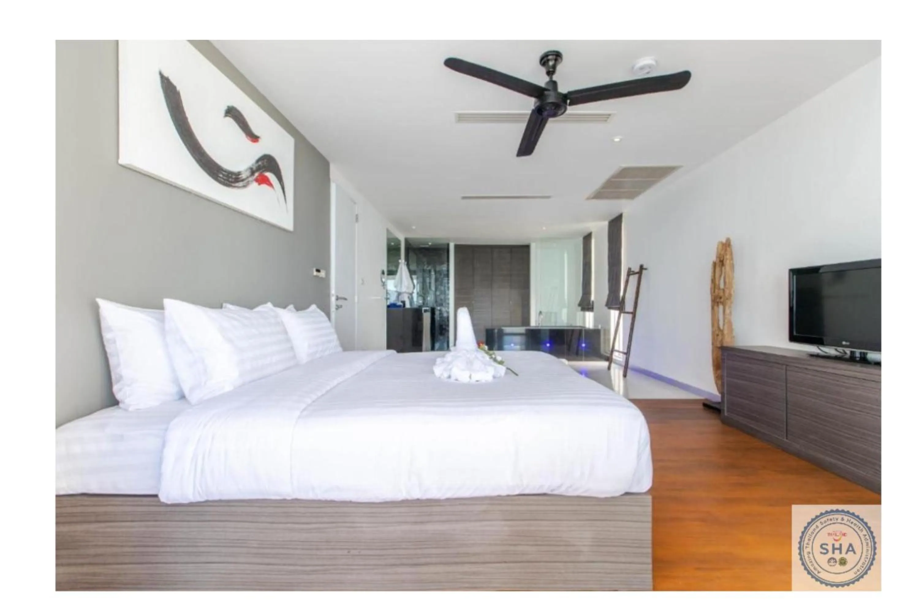 Bed in Panorama Samui Residences