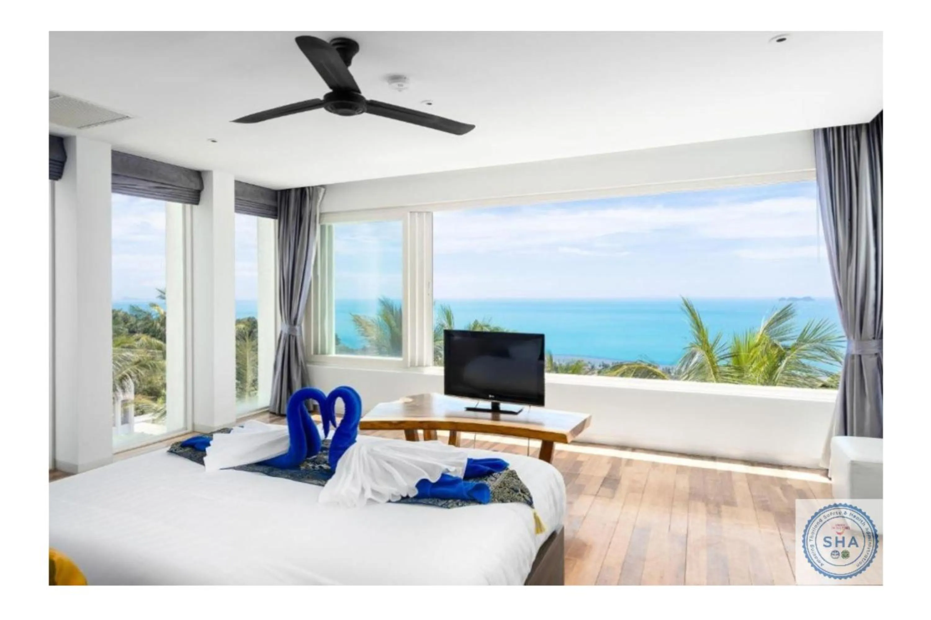 Bed in Panorama Samui Residences