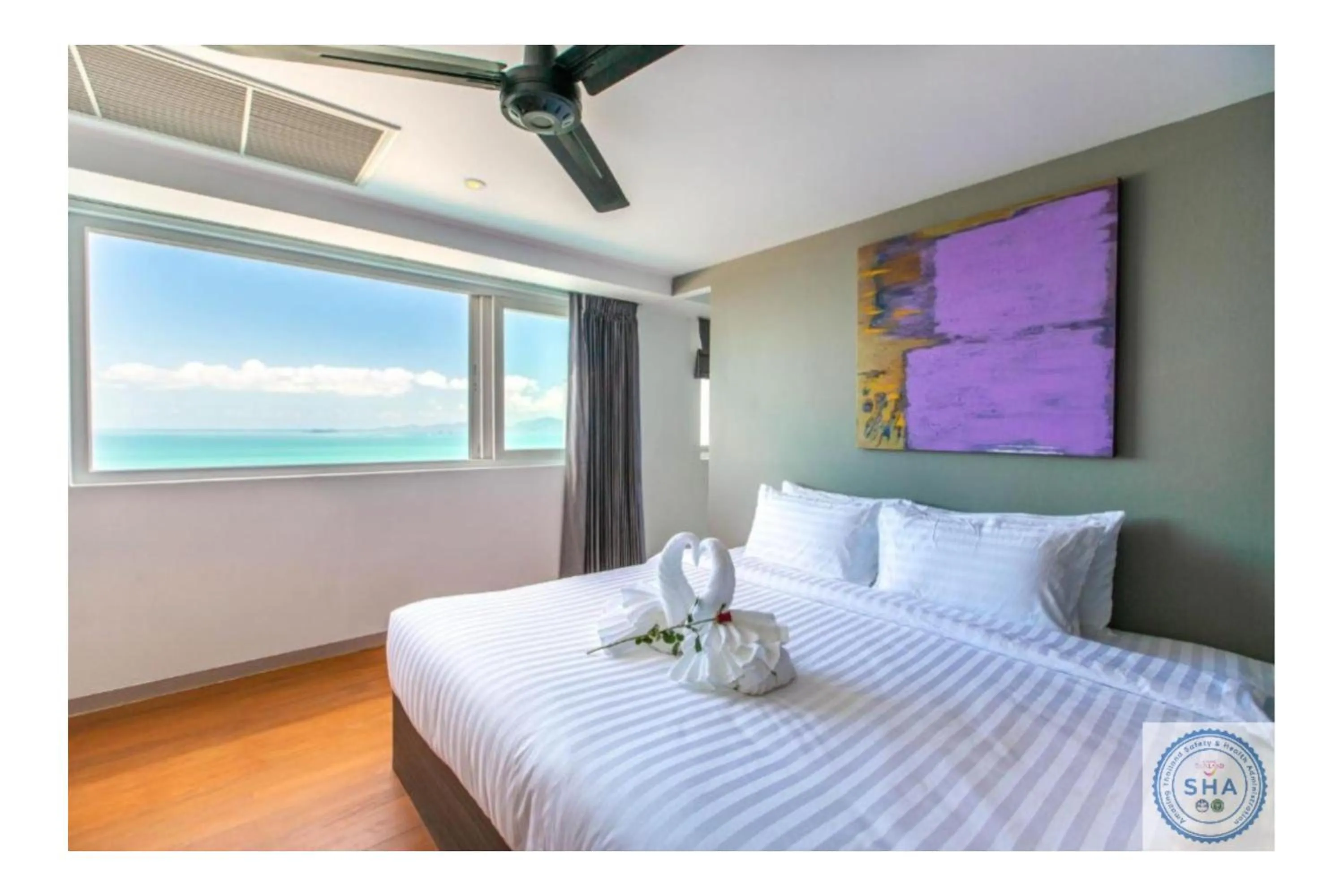 Bed in Panorama Samui Residences