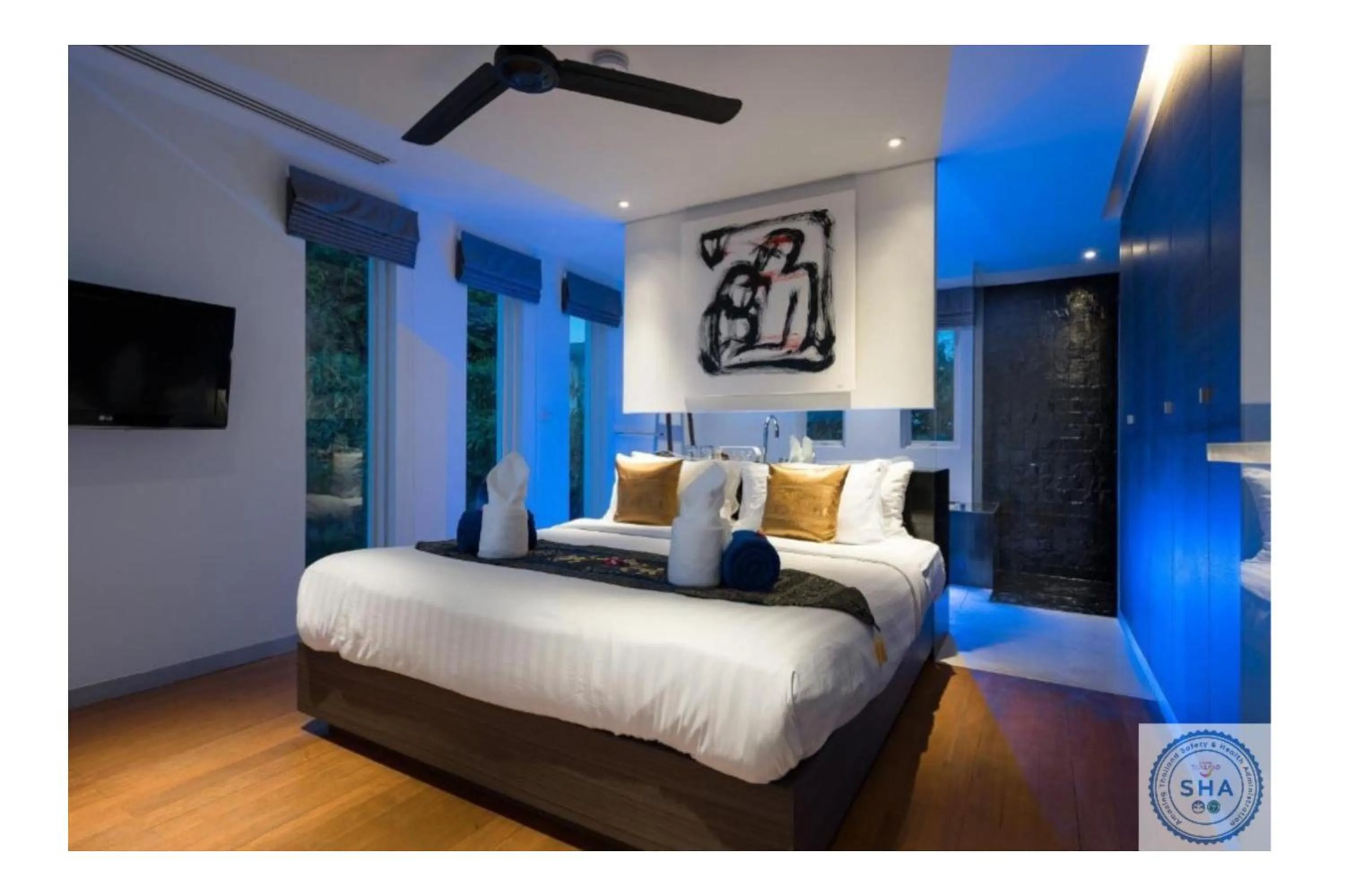 Bed in Panorama Samui Residences