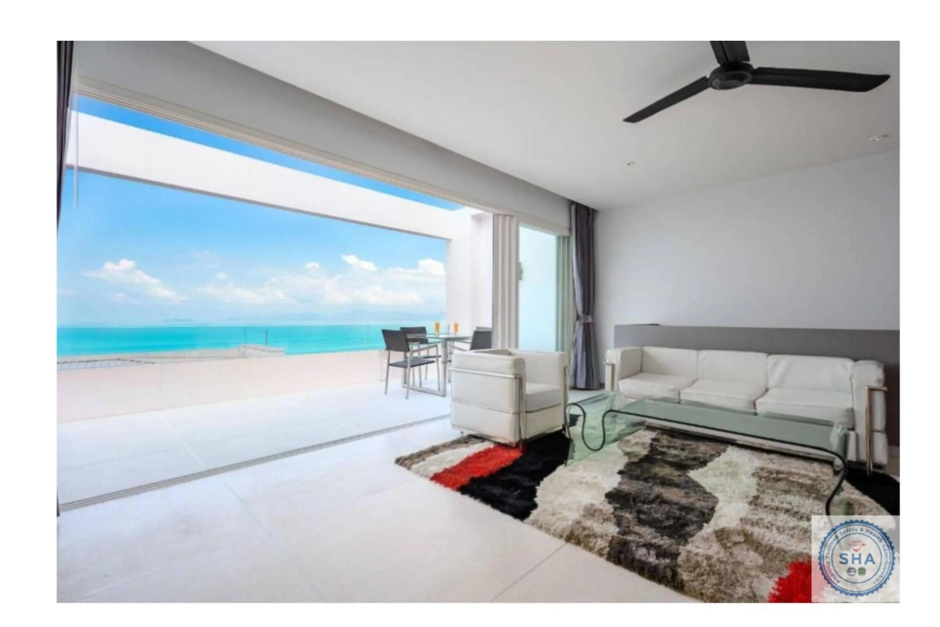 Living room, Bed in Panorama Samui Residences