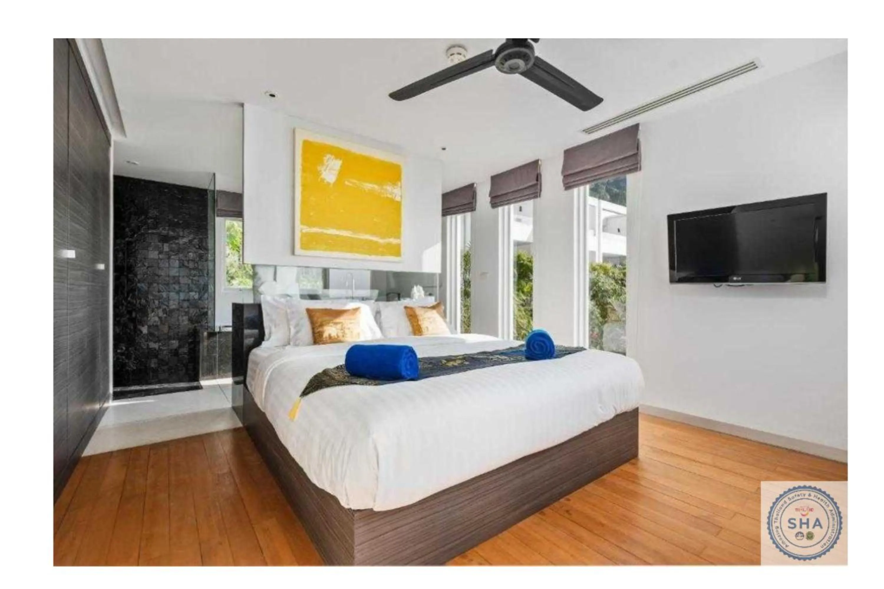 Bed in Panorama Samui Residences