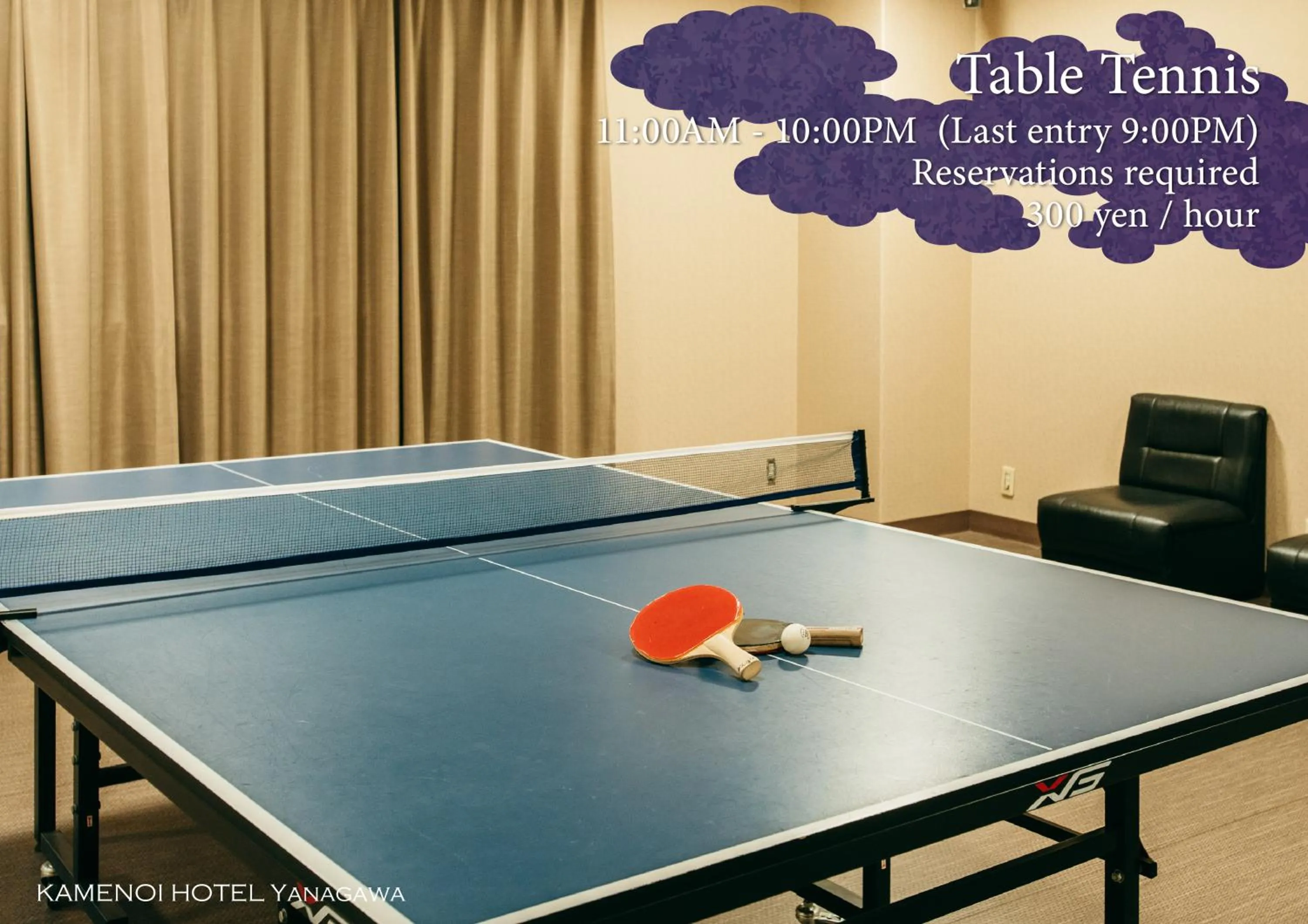 Table tennis in KAMENOI HOTEL Yanagawa