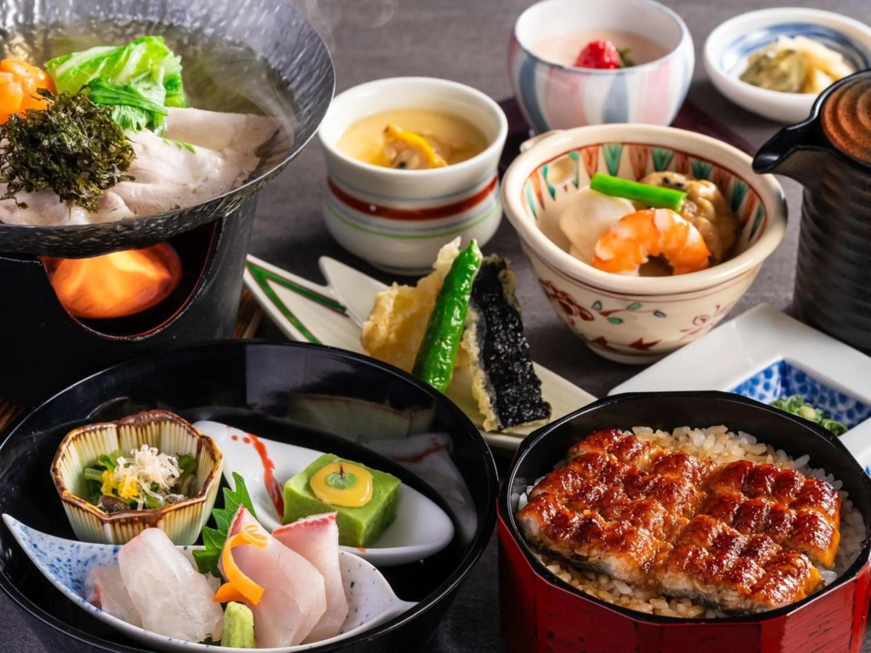 Dinner in KAMENOI HOTEL Yanagawa