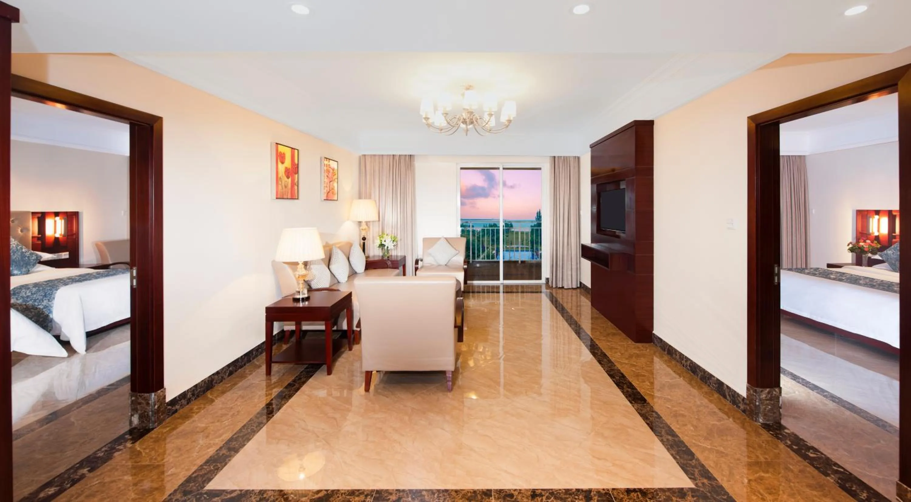 Bed in Wyndham Garden Wenchang Nanguo