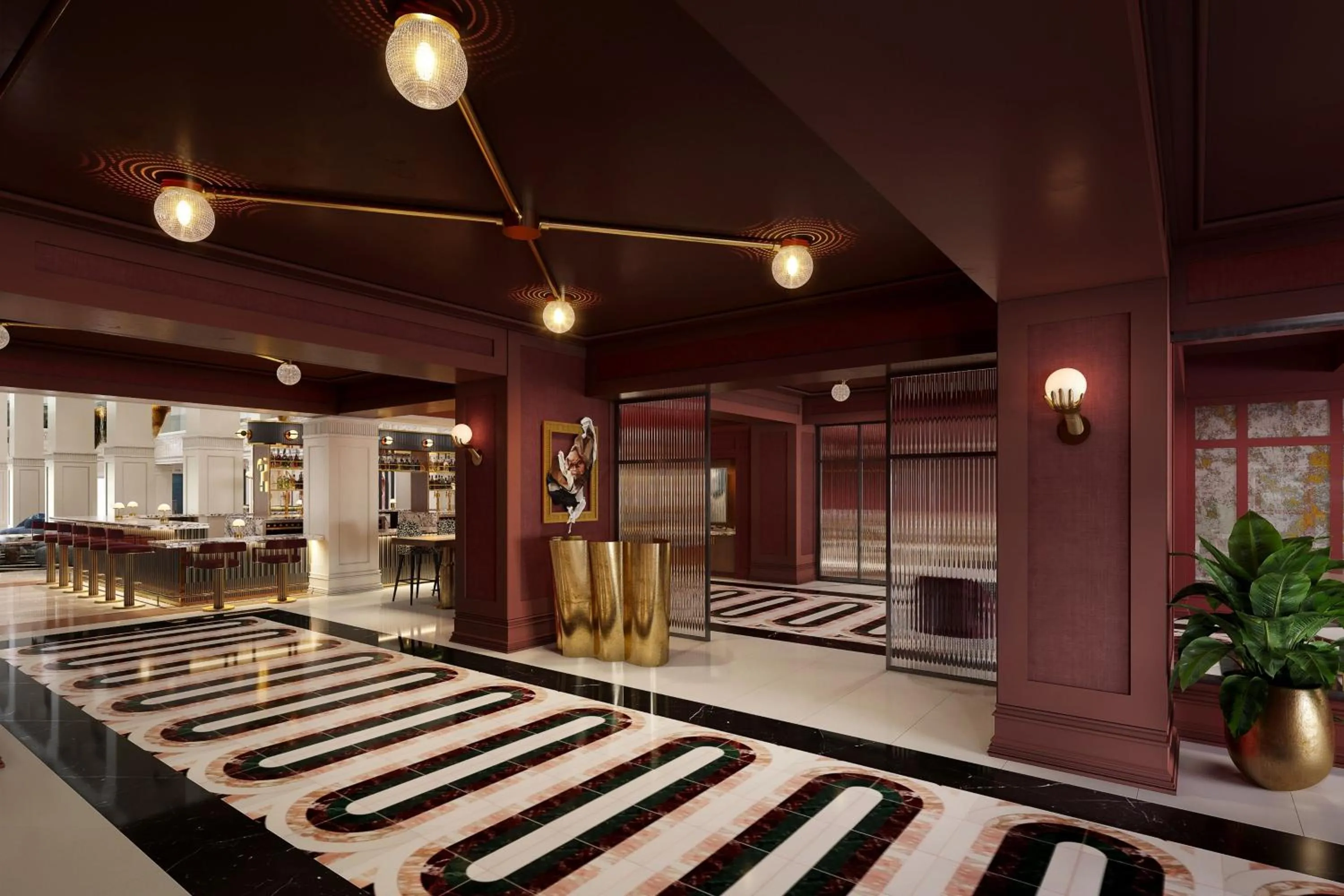 Lobby or reception in The Gunter Hotel San Antonio Riverwalk