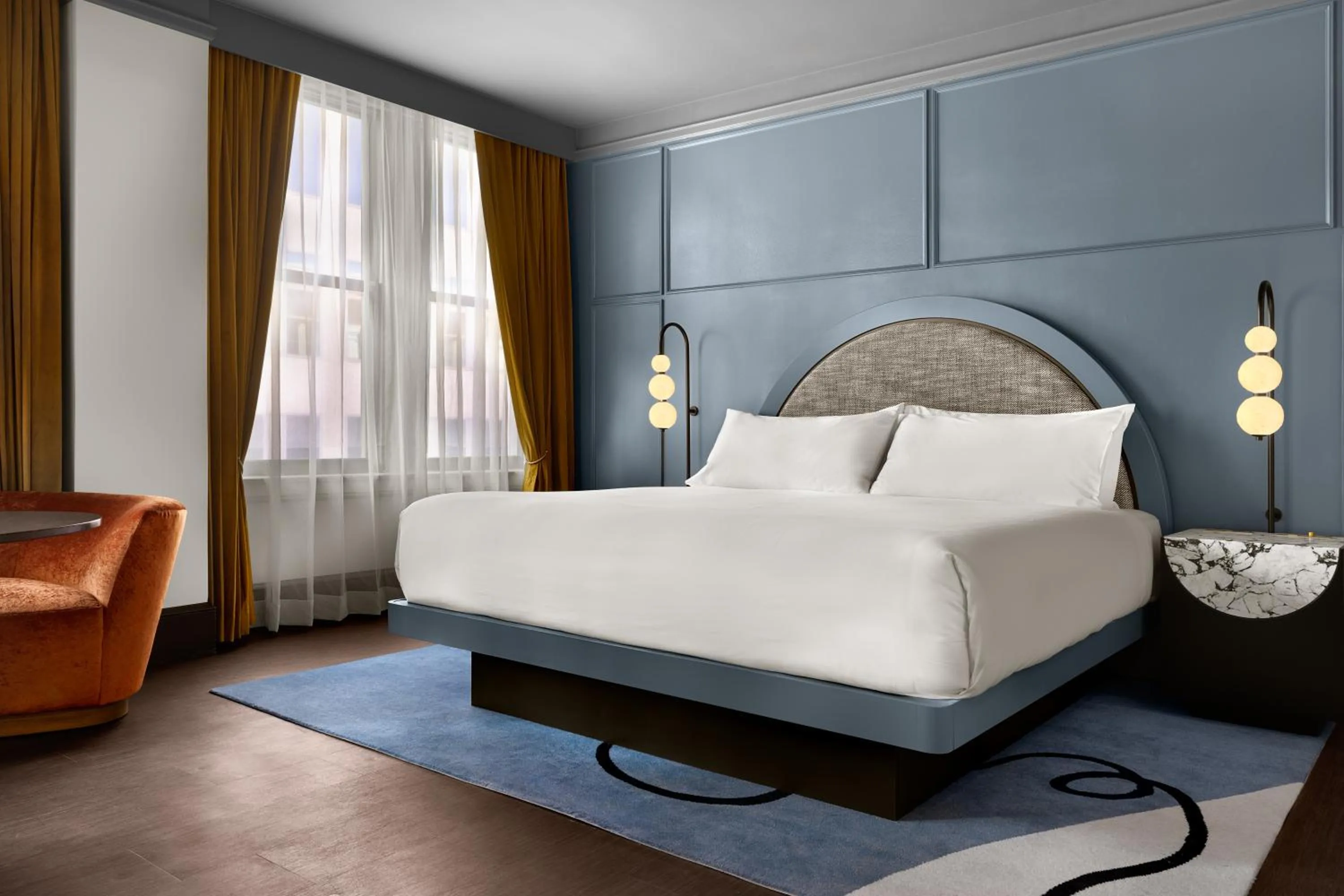 Bed in The Gunter Hotel San Antonio Riverwalk